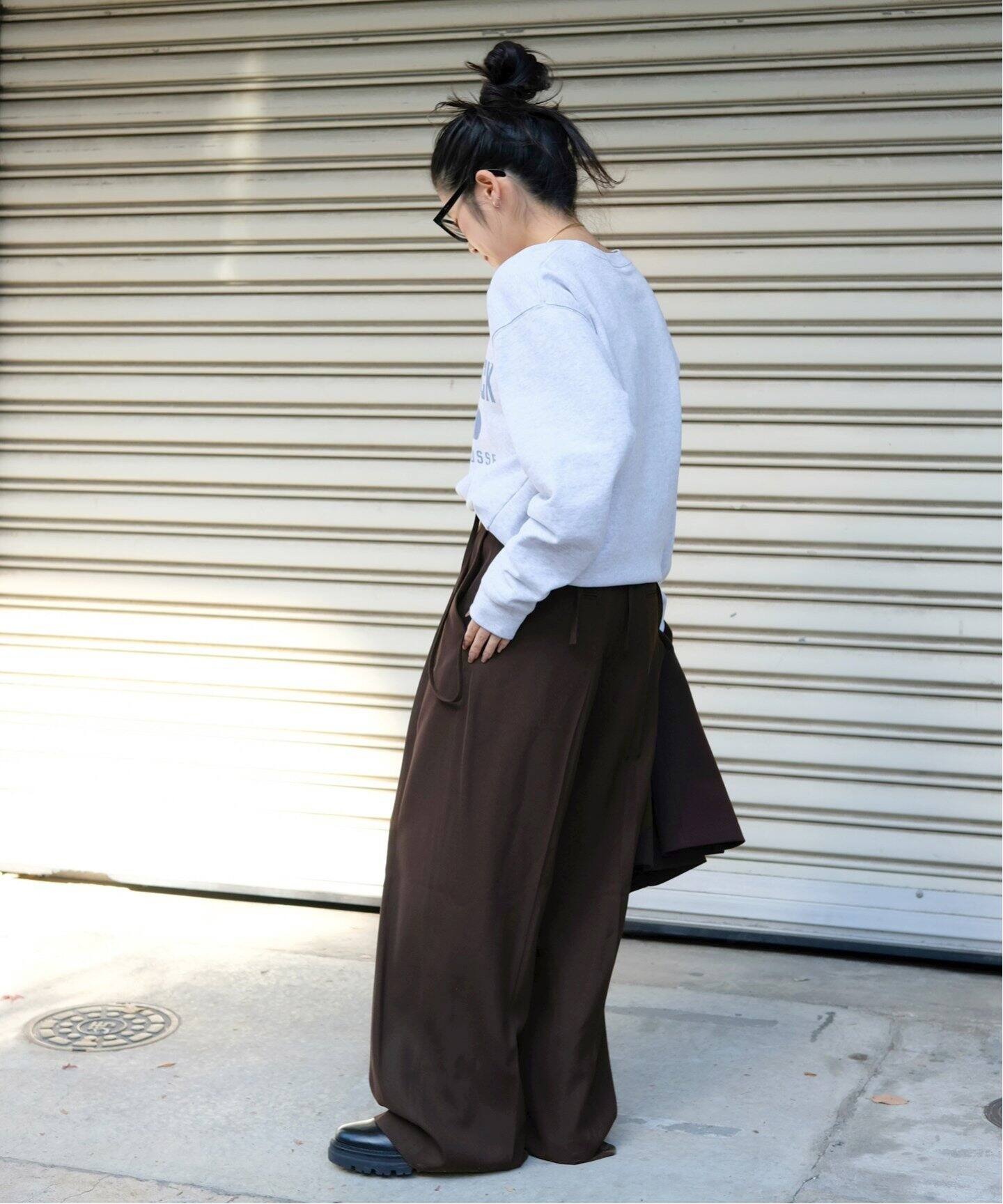 AP STUDIO ツイルサスペンダーパンツ　ブラウン　36 新品 ツイルサスペンダーパンツ（スラックス）｜AP STUDIO（エーピー