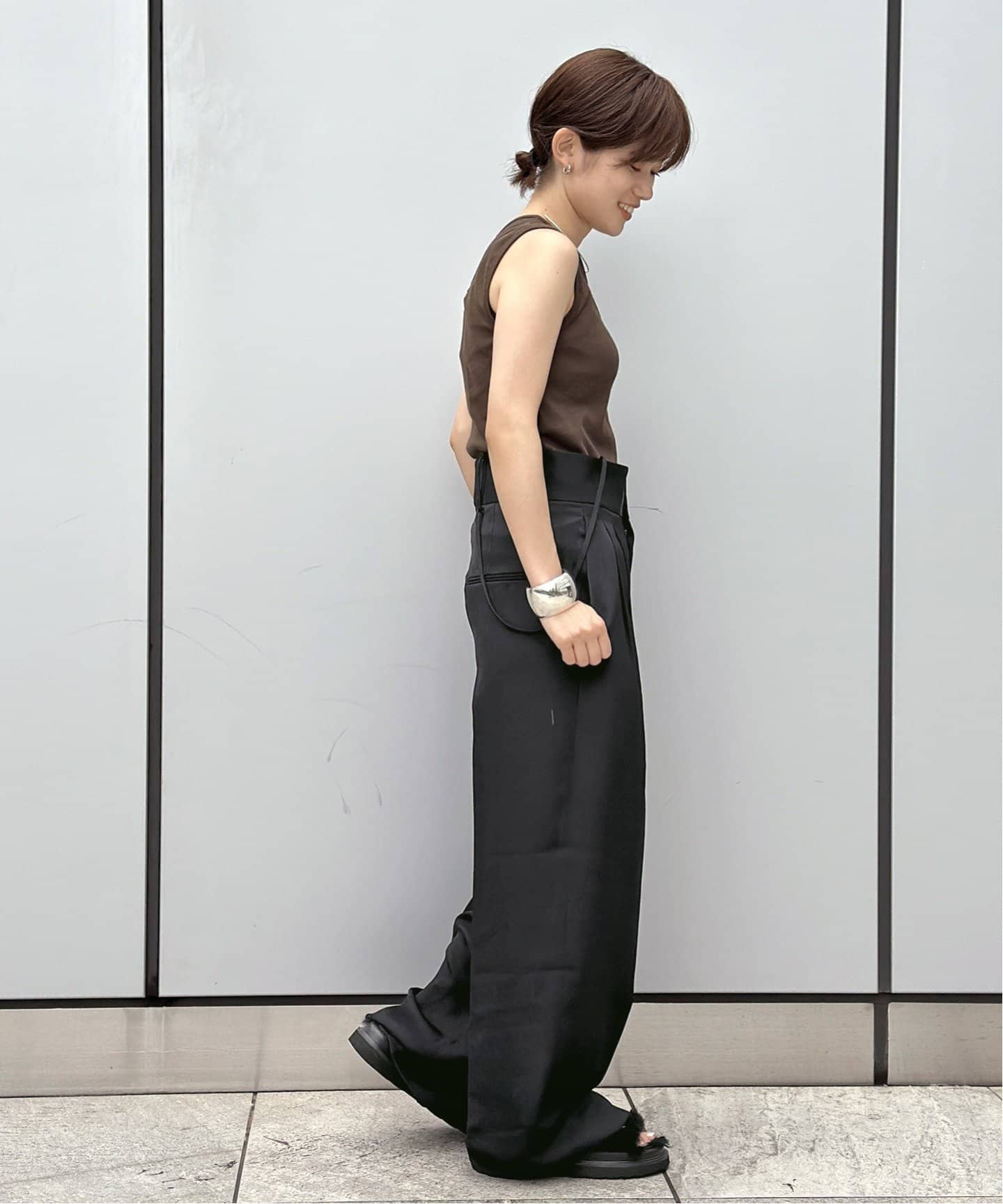 AP Studio サスペンダーパンツ ブラック36サイズ 追加サスペンダーパンツ（スラックス）｜AP STUDIO（エーピー