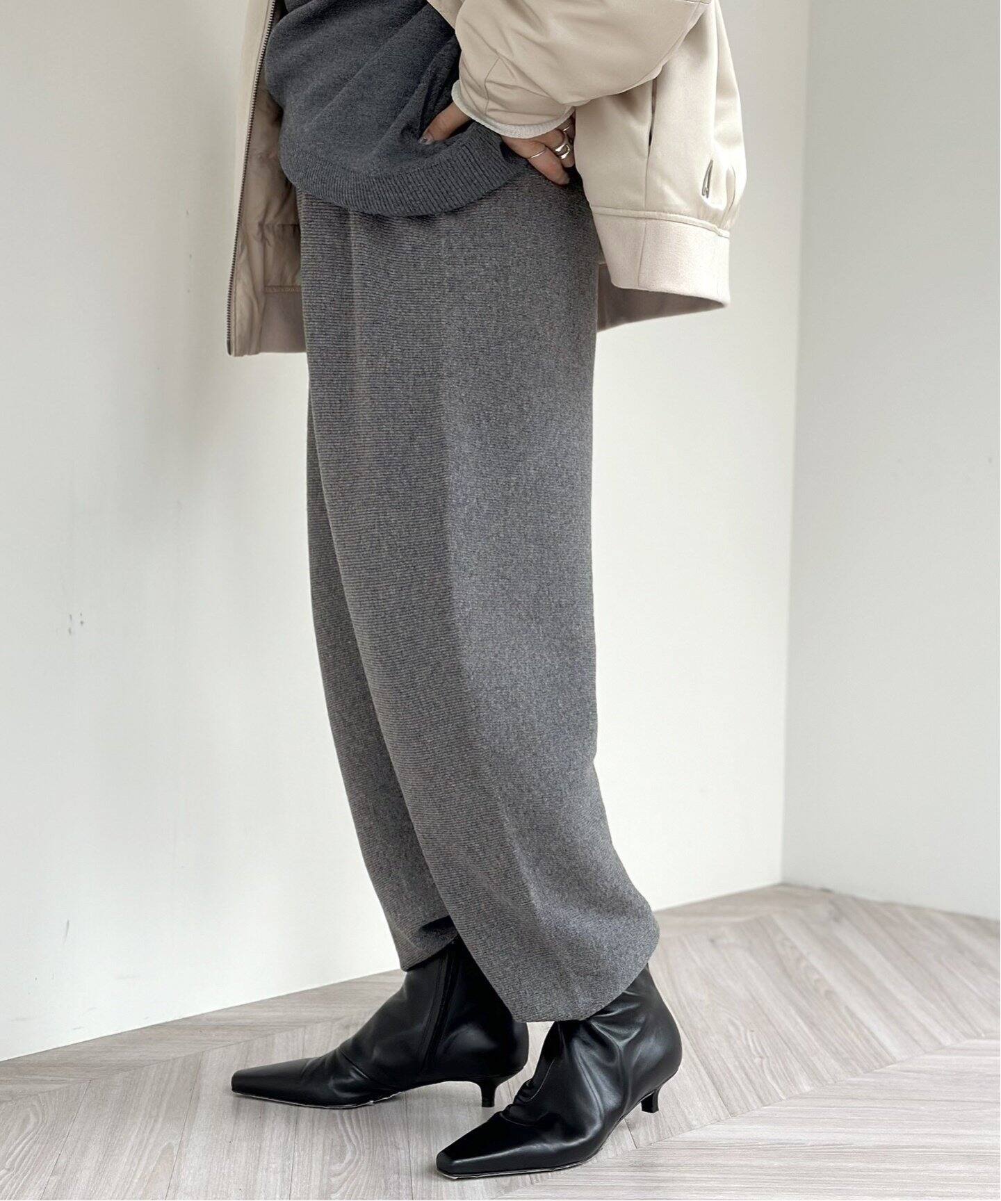 カシミヤミックスニットパンツ（その他パンツ）｜AP STUDIO（エーピー  