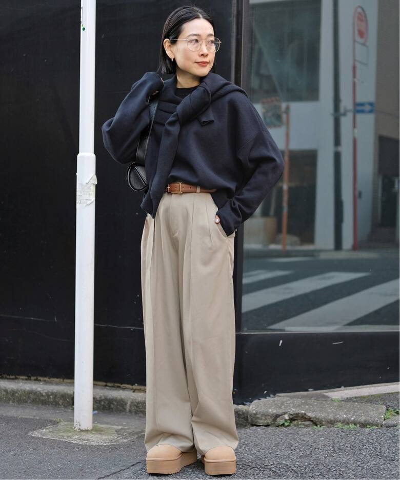 追加ハイウエストワイドパンツ（スラックス）｜AP STUDIO（エーピー  