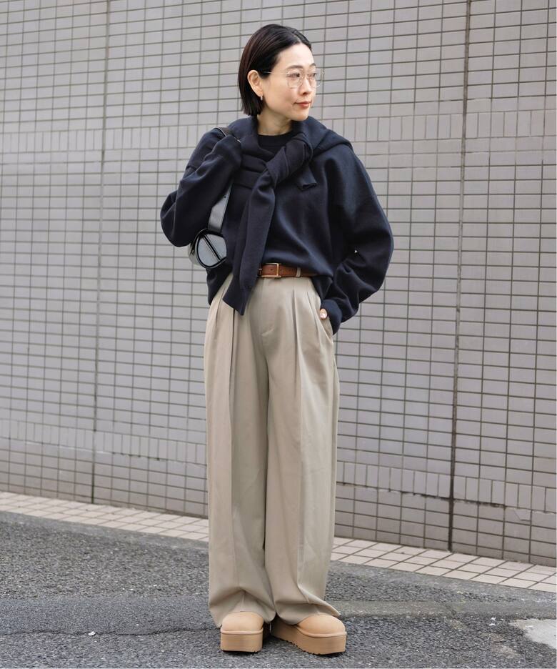 追加ハイウエストワイドパンツ（スラックス）｜AP STUDIO（エーピー  