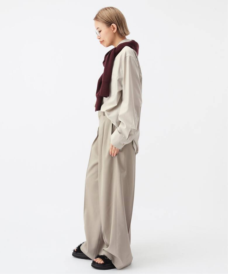 追加ハイウエストワイドパンツ（スラックス）｜AP STUDIO（エーピー  