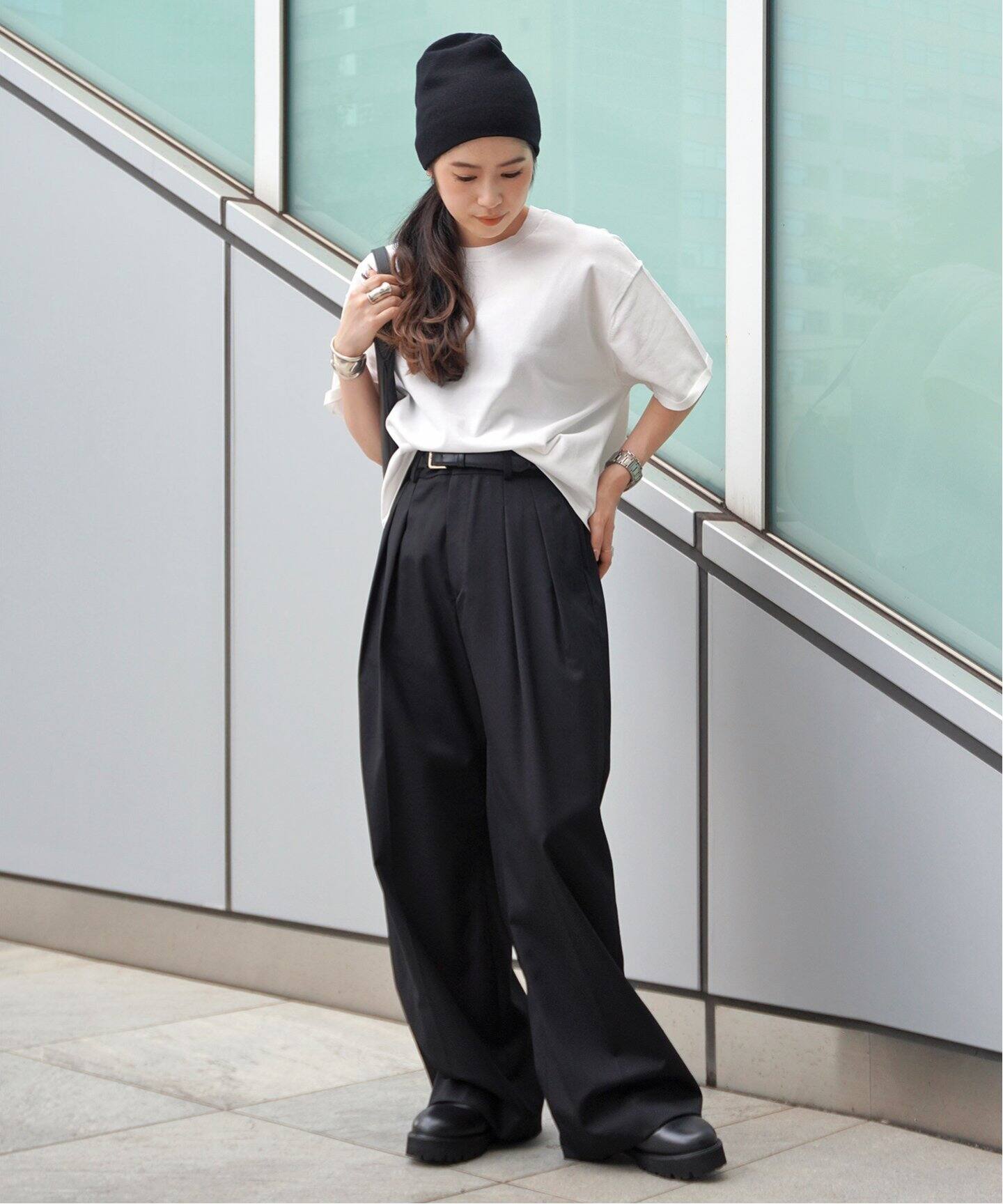 Newハイウエストワイドパンツ（スラックス）｜AP STUDIO（エーピー 