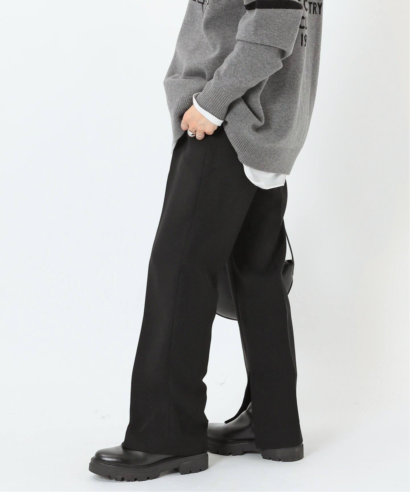 ストレートインサイドスリットパンツ（スラックス）｜AP STUDIO 