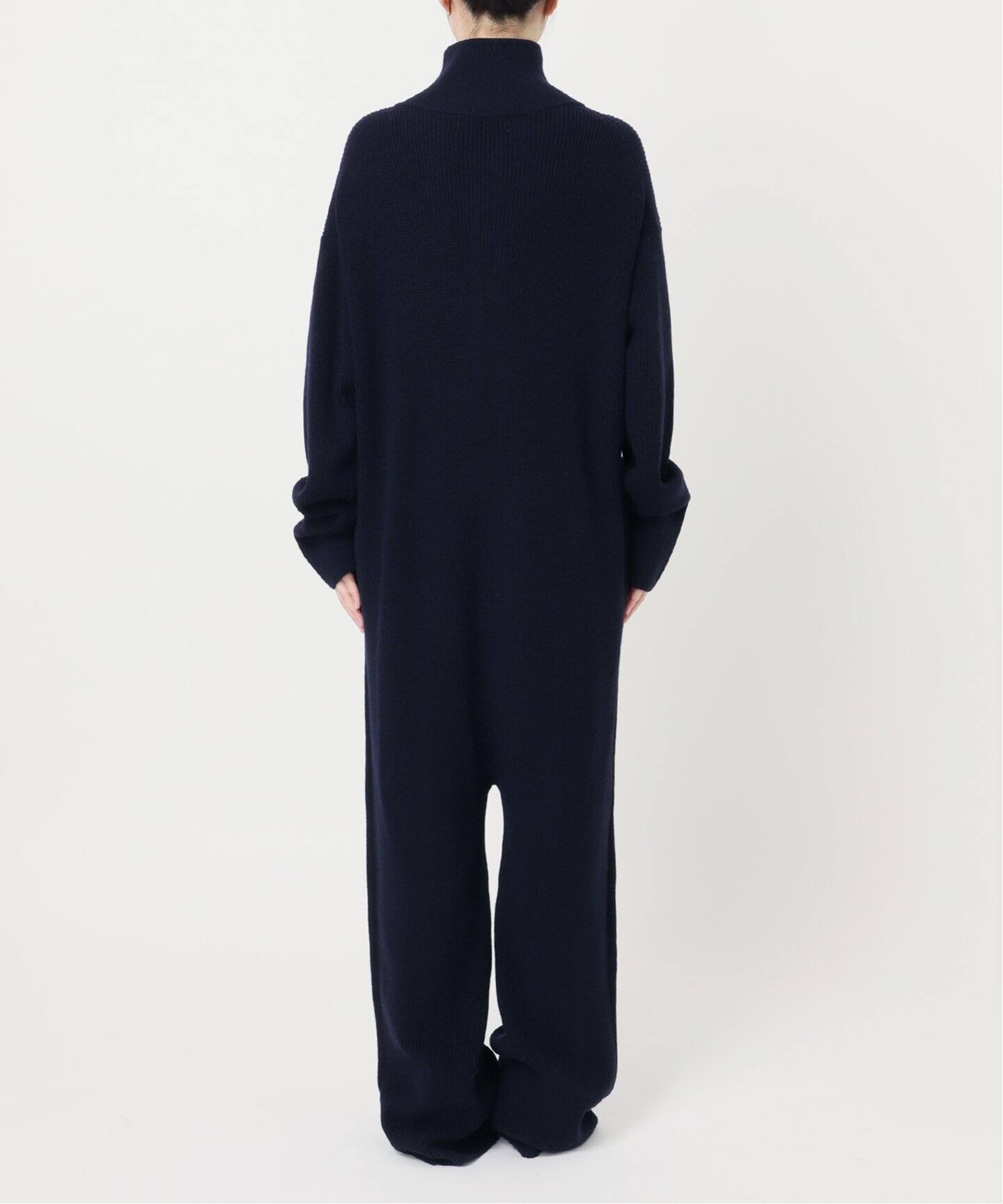 ハーフジップニットジャンプスーツ（つなぎ／オールインワン）｜AP  