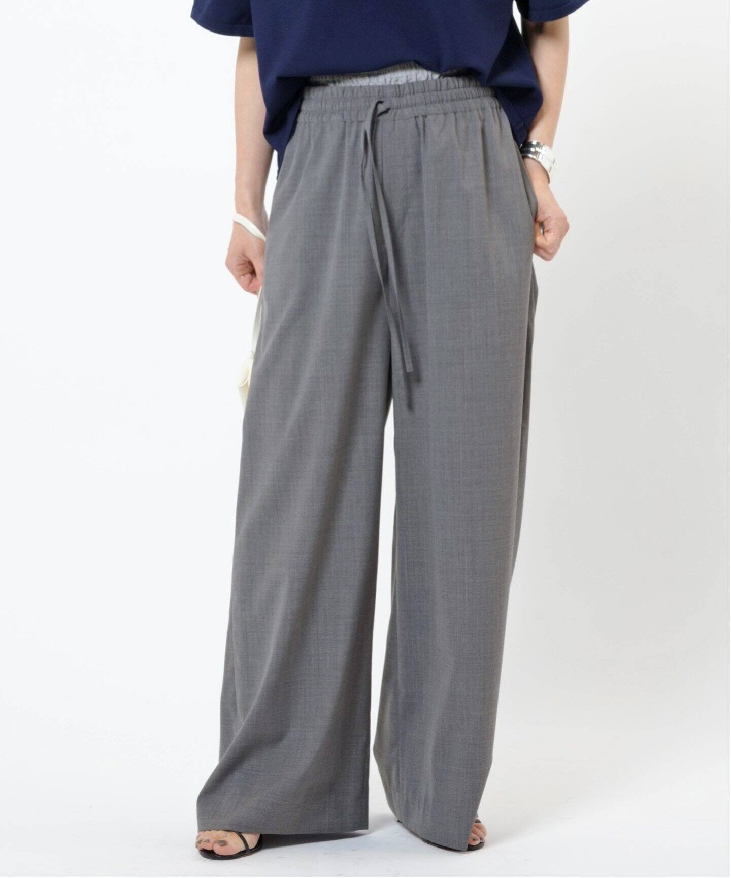 AP STUDIO 定価27,500円 24AW ダブルベルトイージーパンツ 34  