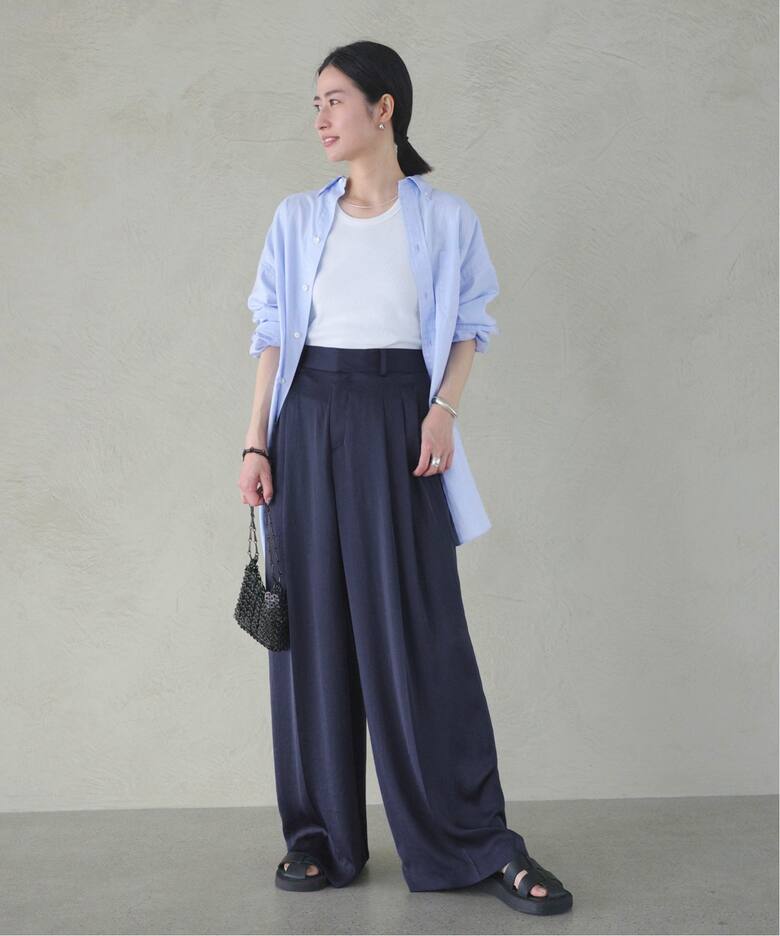 ライトサテンワイドパンツ（スラックス）｜AP STUDIO（エーピー  