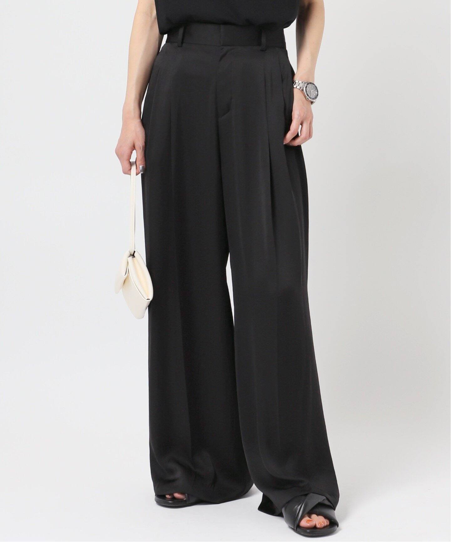 ライトサテンワイドパンツ（スラックス）｜AP STUDIO（エーピー  