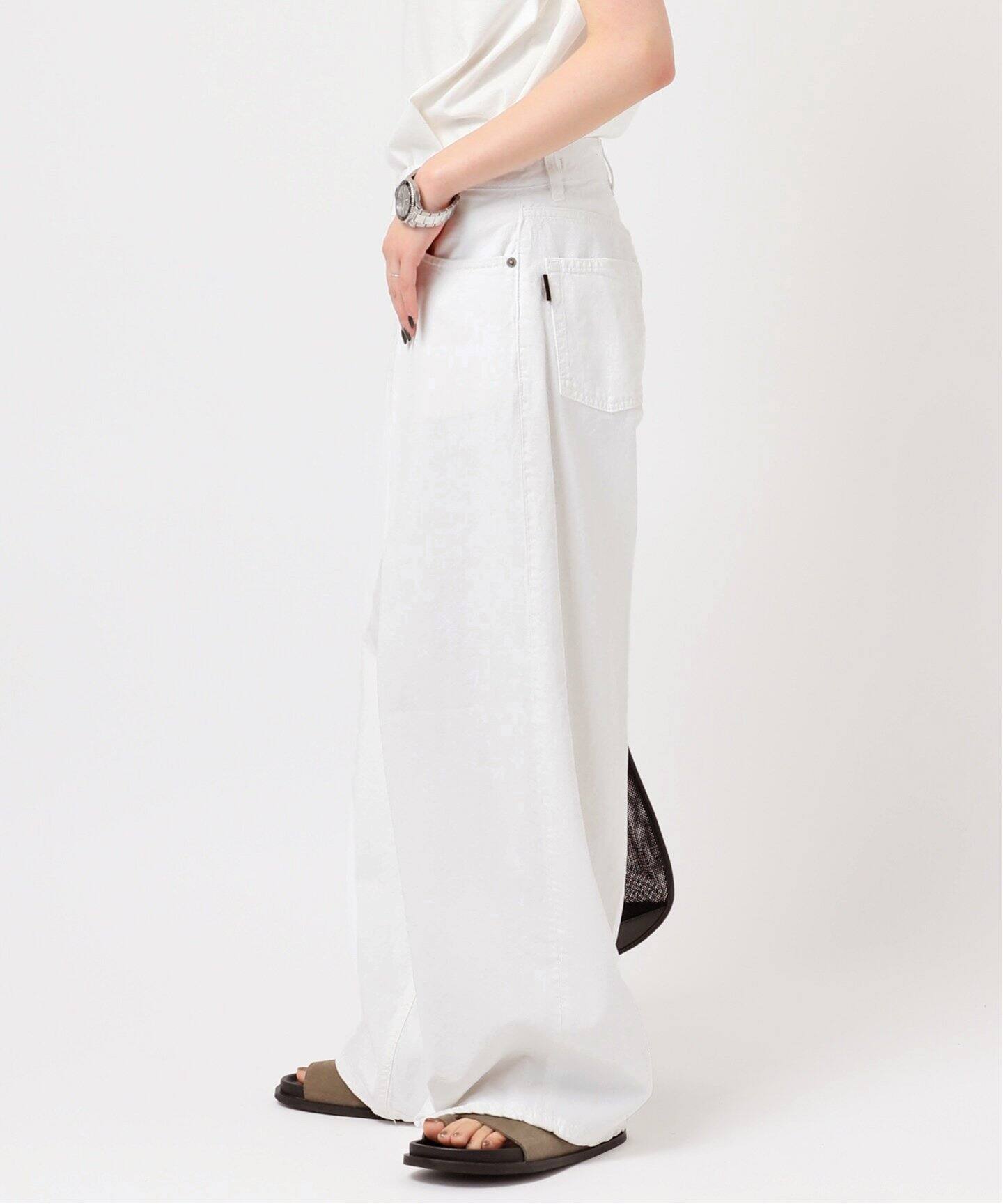 HAIKURE/ハイクル】BETHANY White denim（デニムパンツ・ジーンズ 