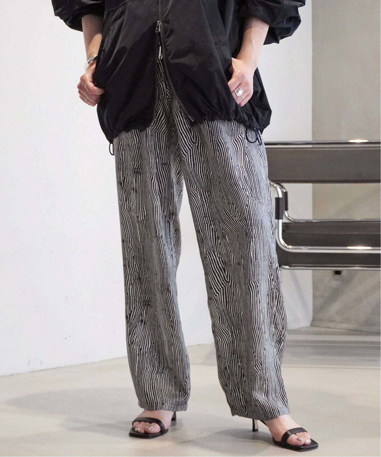 BANANATIME / バナナタイム】ベントストライプイージーパンツ  