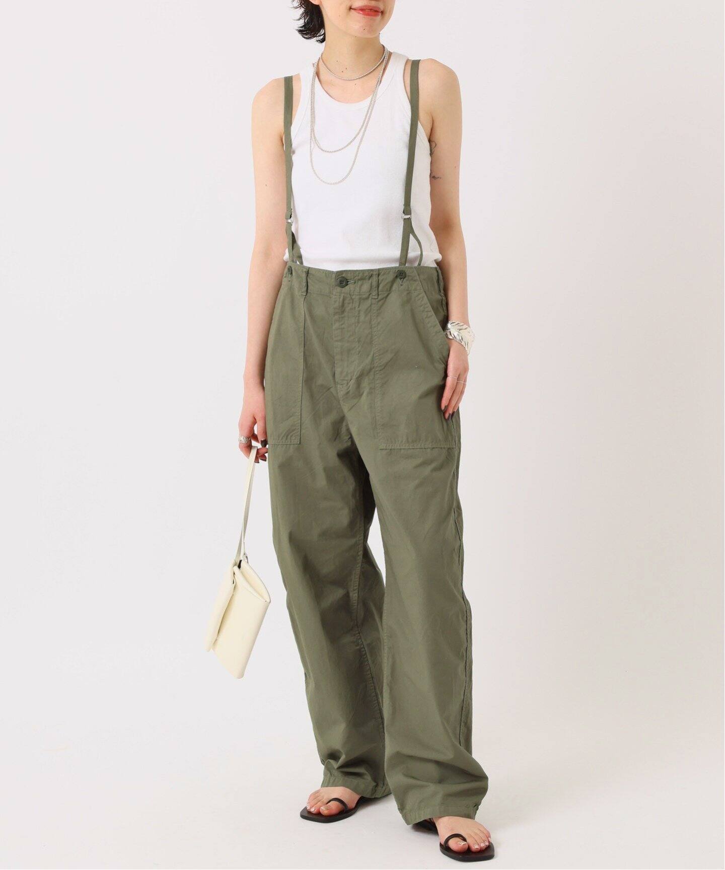 JOHNBULL/ジョンブル】ミリタリーサスペンダーパンツ（カーゴパンツ  