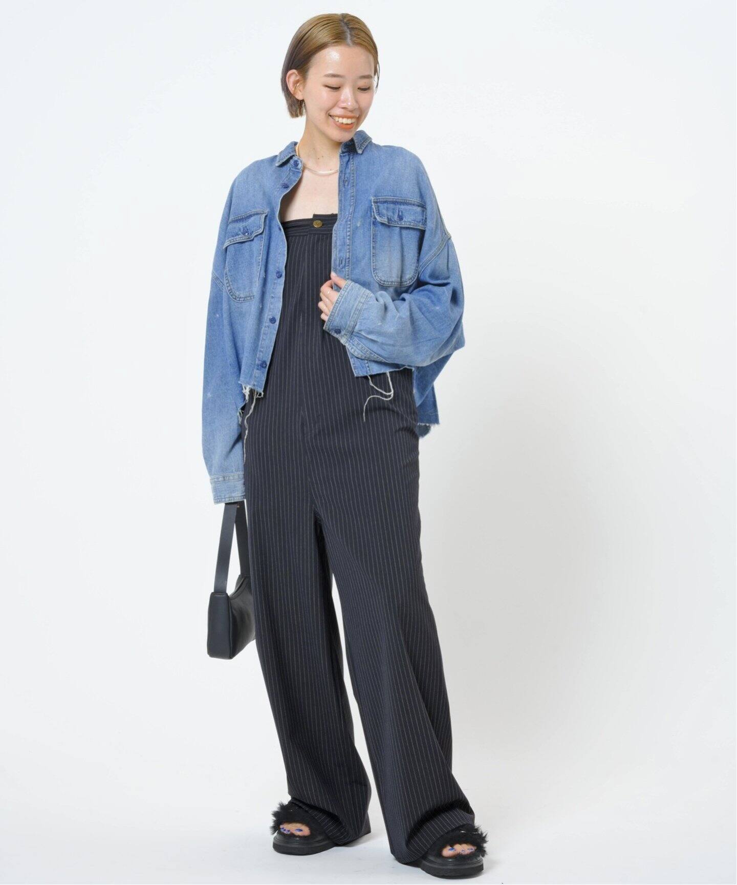 PROVOKE/プロヴォーク】別注ストライプオールインワン（つなぎ  