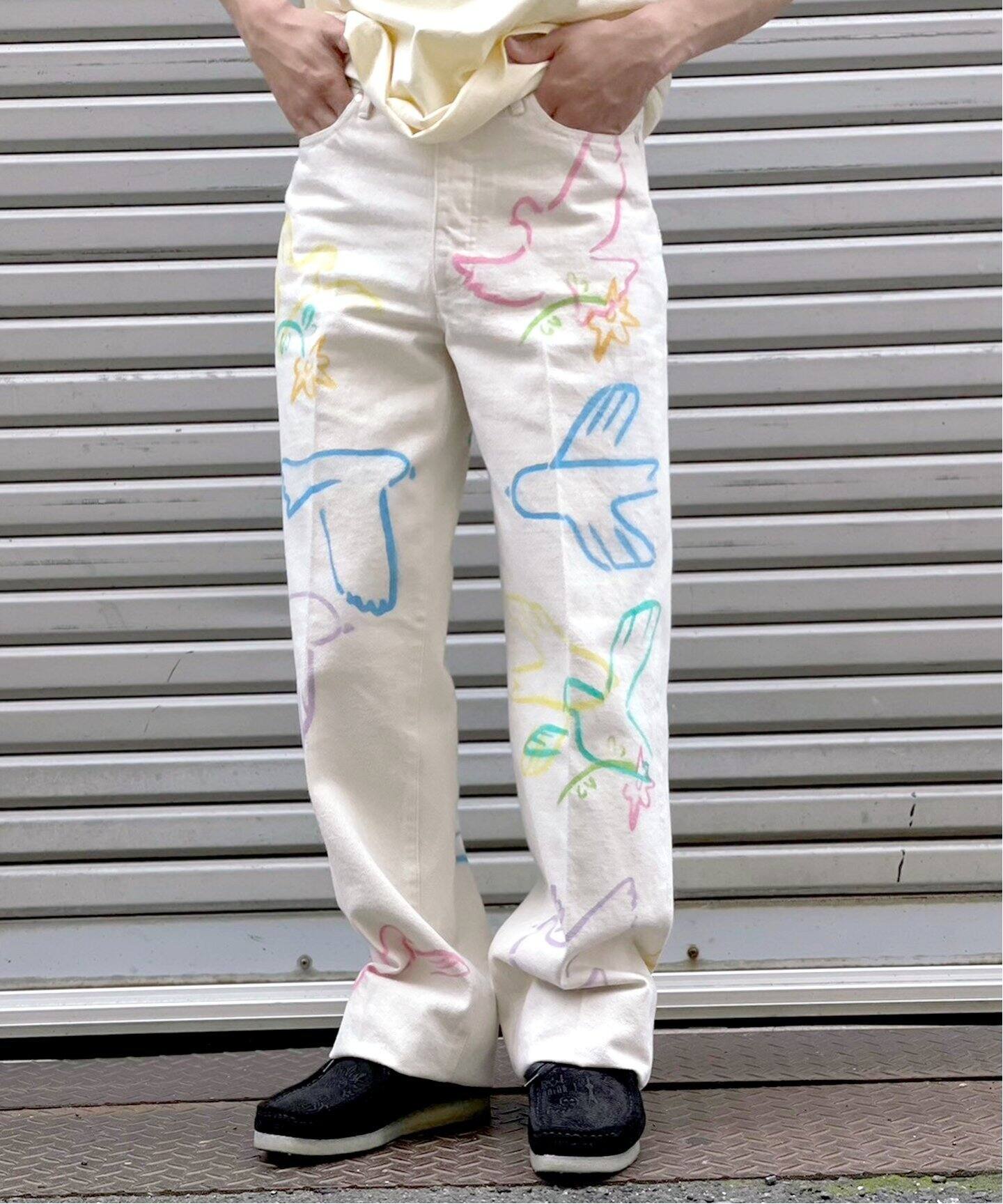TANAKA / タナカ】THE JEAN TROUSERS WHITE（デニムパンツ・ジーンズ 