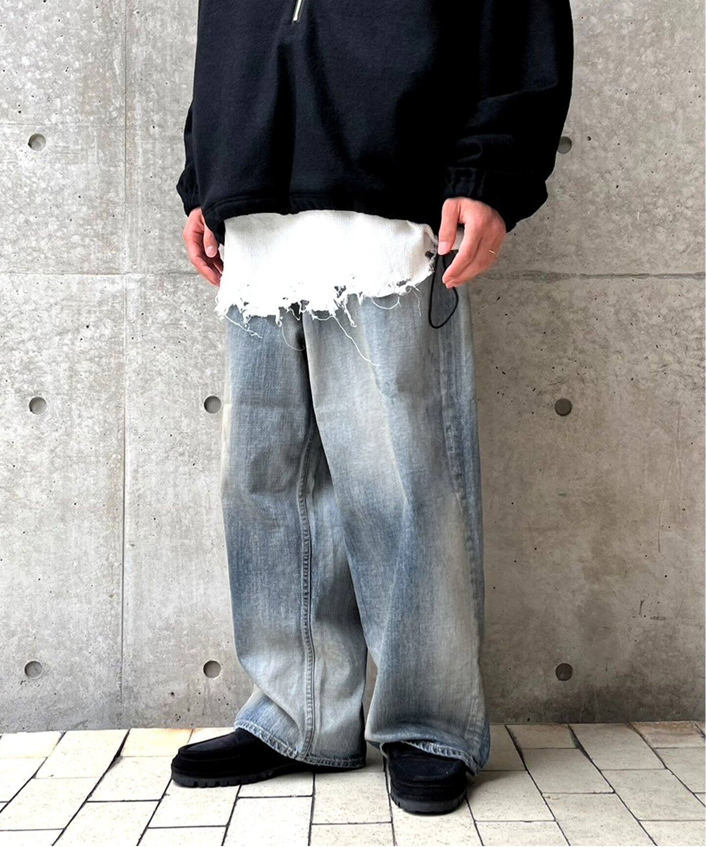 ANCELLM / アンセルム】AGING WIDE DENIM 5P PANTS（デニムパンツ 
