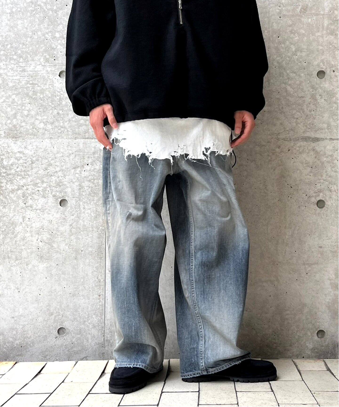 ANCELLM / アンセルム】AGING WIDE DENIM 5P PANTS（デニムパンツ 