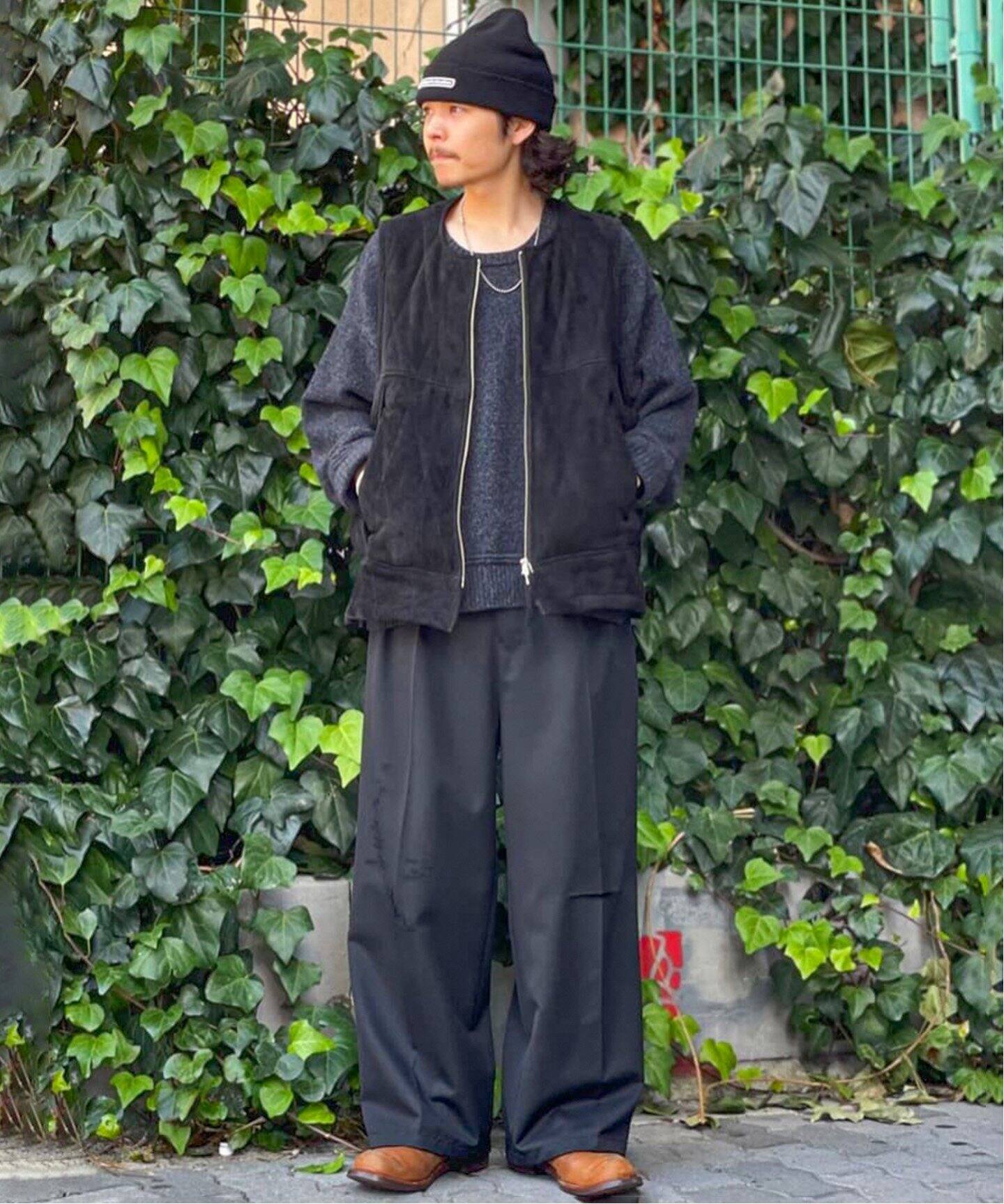 ANCELLM / アンセルム】WOOL DAMAGE WIDE SLACKS（スラックス）｜WISM  