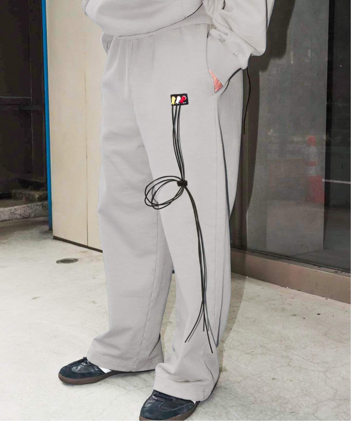 【関税込み】doublet グレー RCAケーブル スウェットパンツ doublet / ダブレット】RCA CABLE EMBROIDERY SWEATPANTS