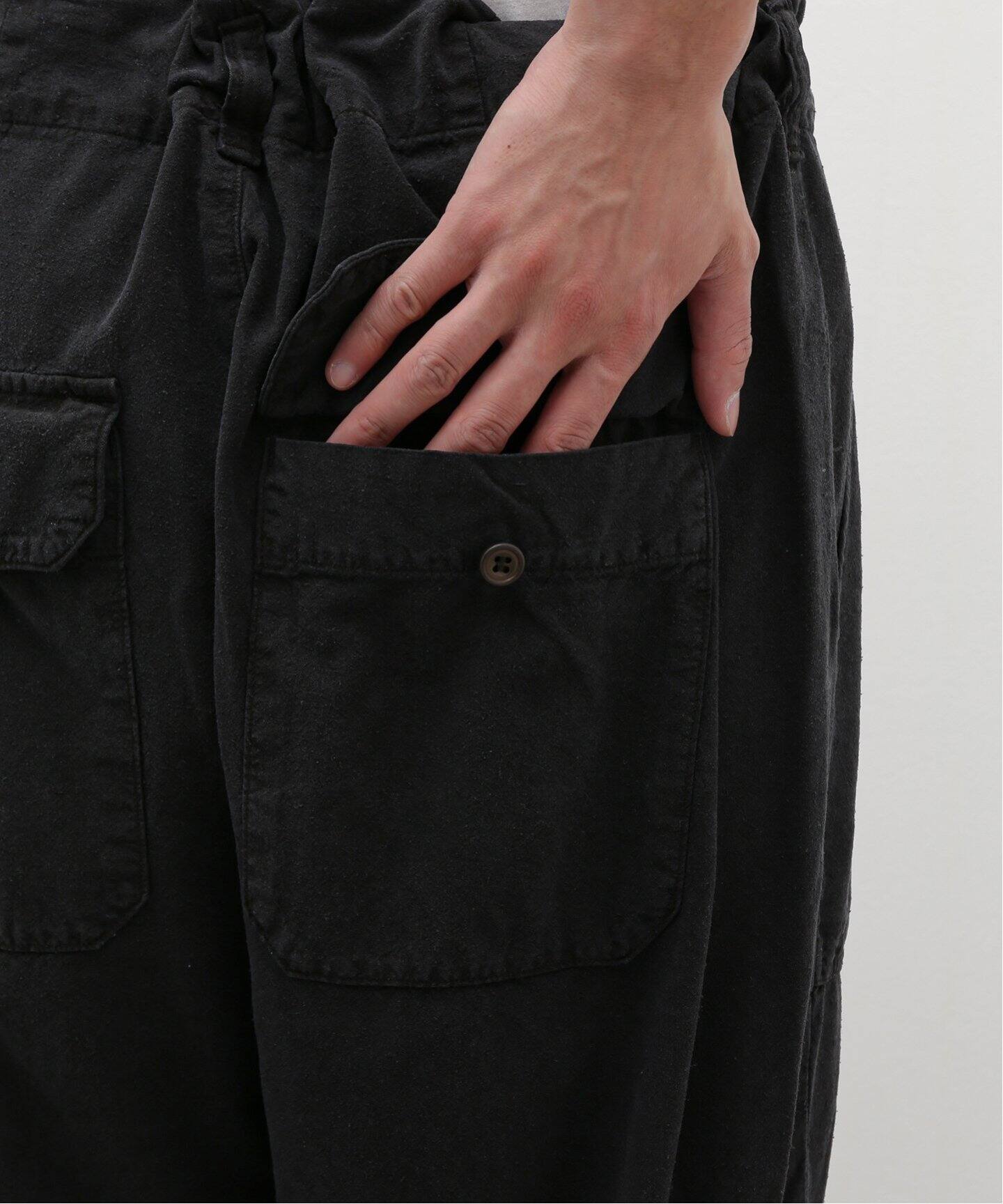 ANCELLM / アンセルム】SILK SUEDE BAKER CARGO PANTS（カーゴパンツ  