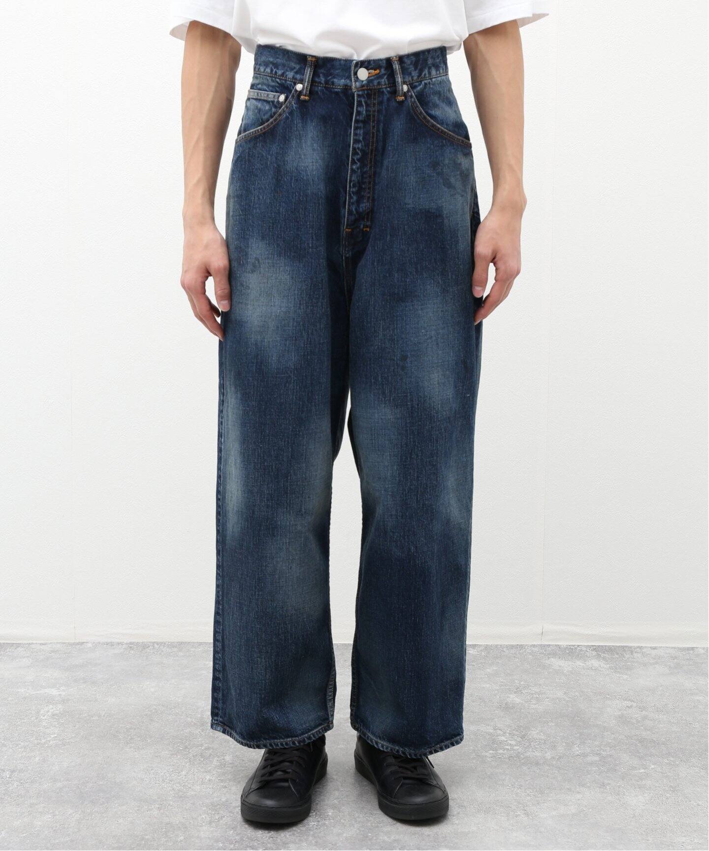 ANCELLM / アンセルム】AGING WIDE DENIM PANTS（デニムパンツ 