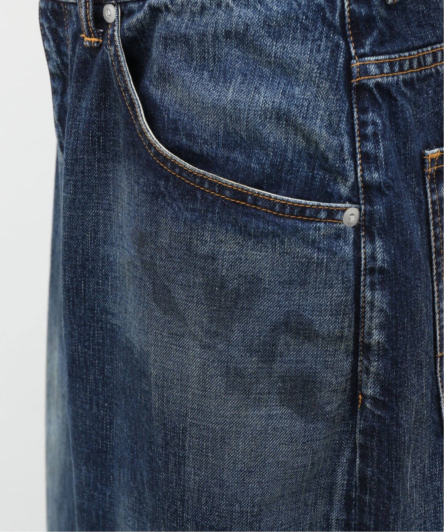 ANCELLM（アンセルム）】AGING WIDE DENIM 5P PANTS –BROW