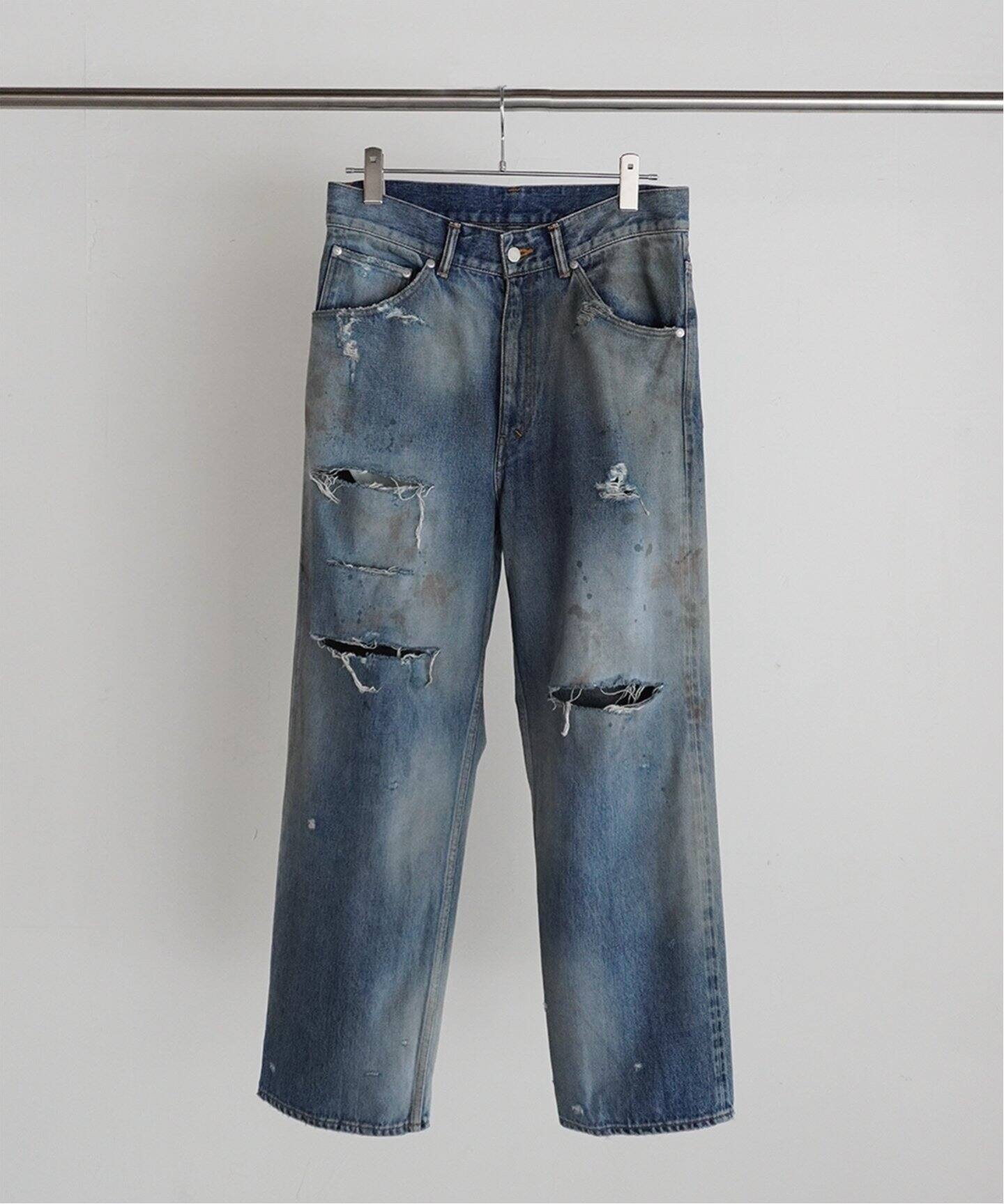 ANCELLM / アンセルム】CRASH SELVEDGE DENIM STRAIGHT 5P（デニム 