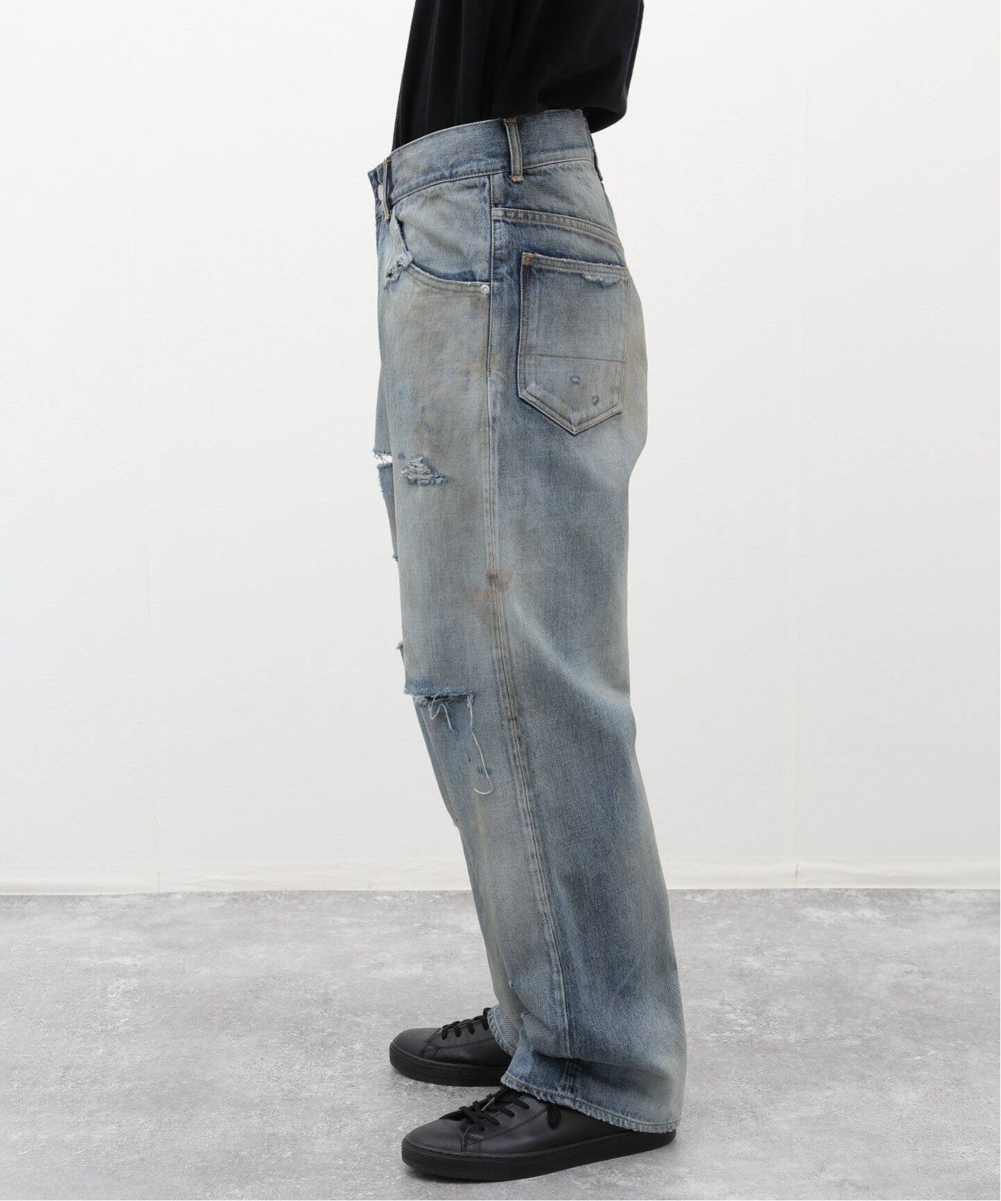 ANCELLM / アンセルム】CRASH SELVEDGE DENIM STRAIGHT 5P（デニム 