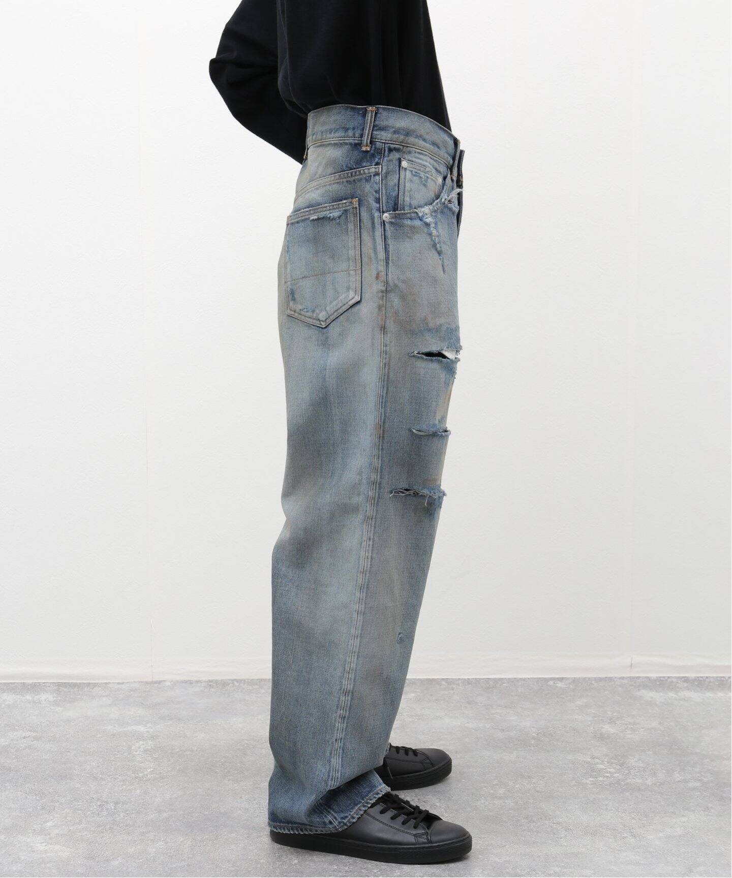 ANCELLM / アンセルム】CRASH SELVEDGE DENIM STRAIGHT 5P（デニム 