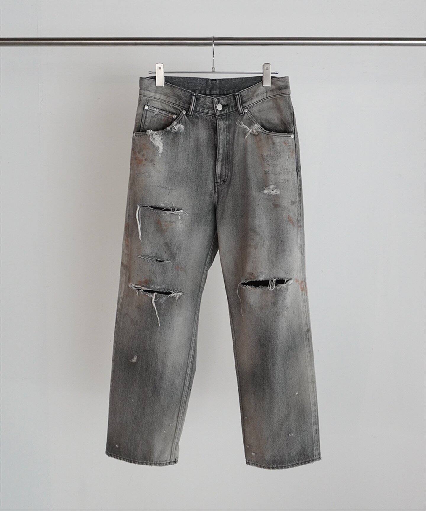 ANCELLM / アンセルム】CRASH SELVEDGE DENIM STRAIGHT 5P（デニム  