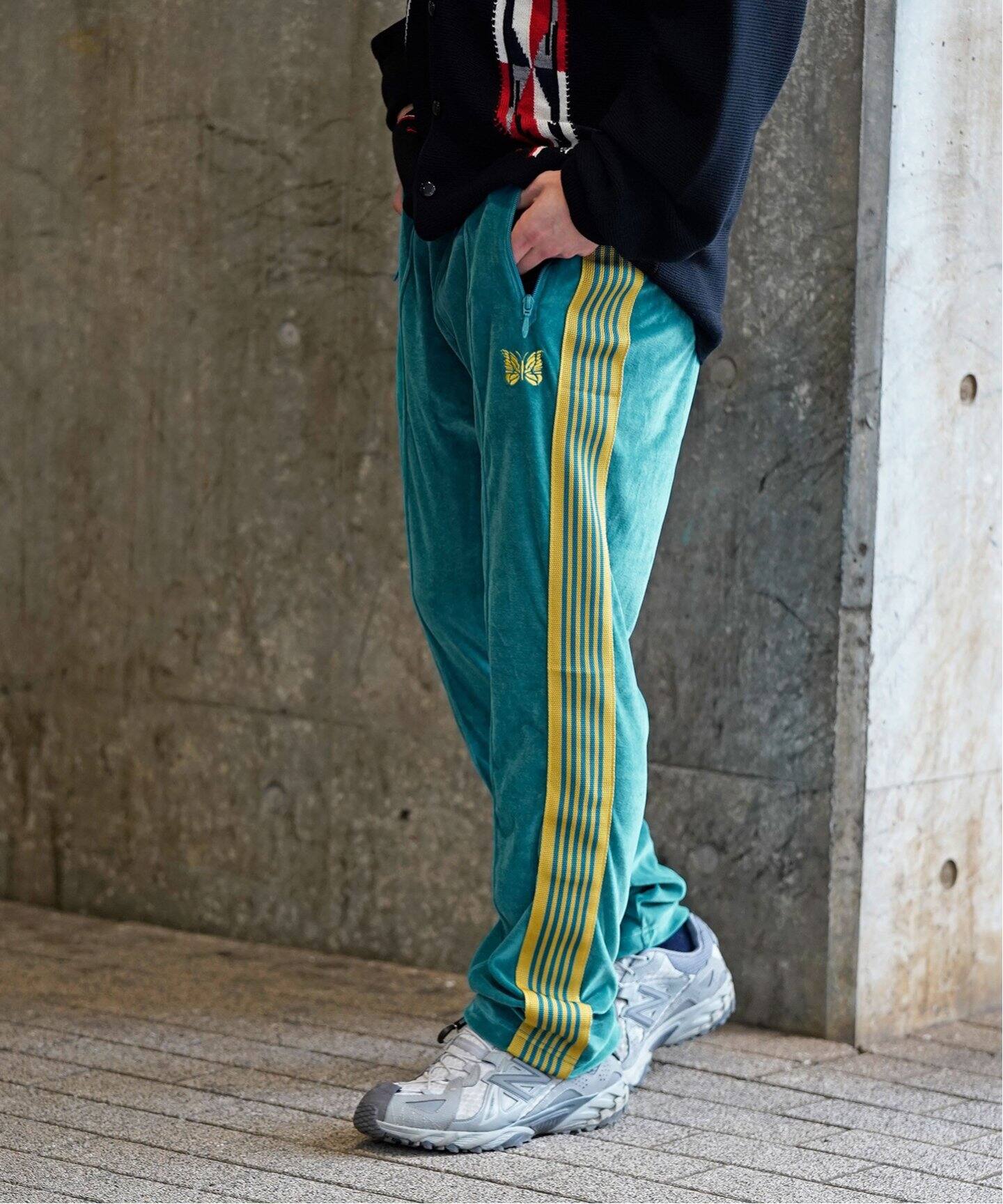 Needles ニードルス Narrow Track Pant Velour サイドラインベロア 