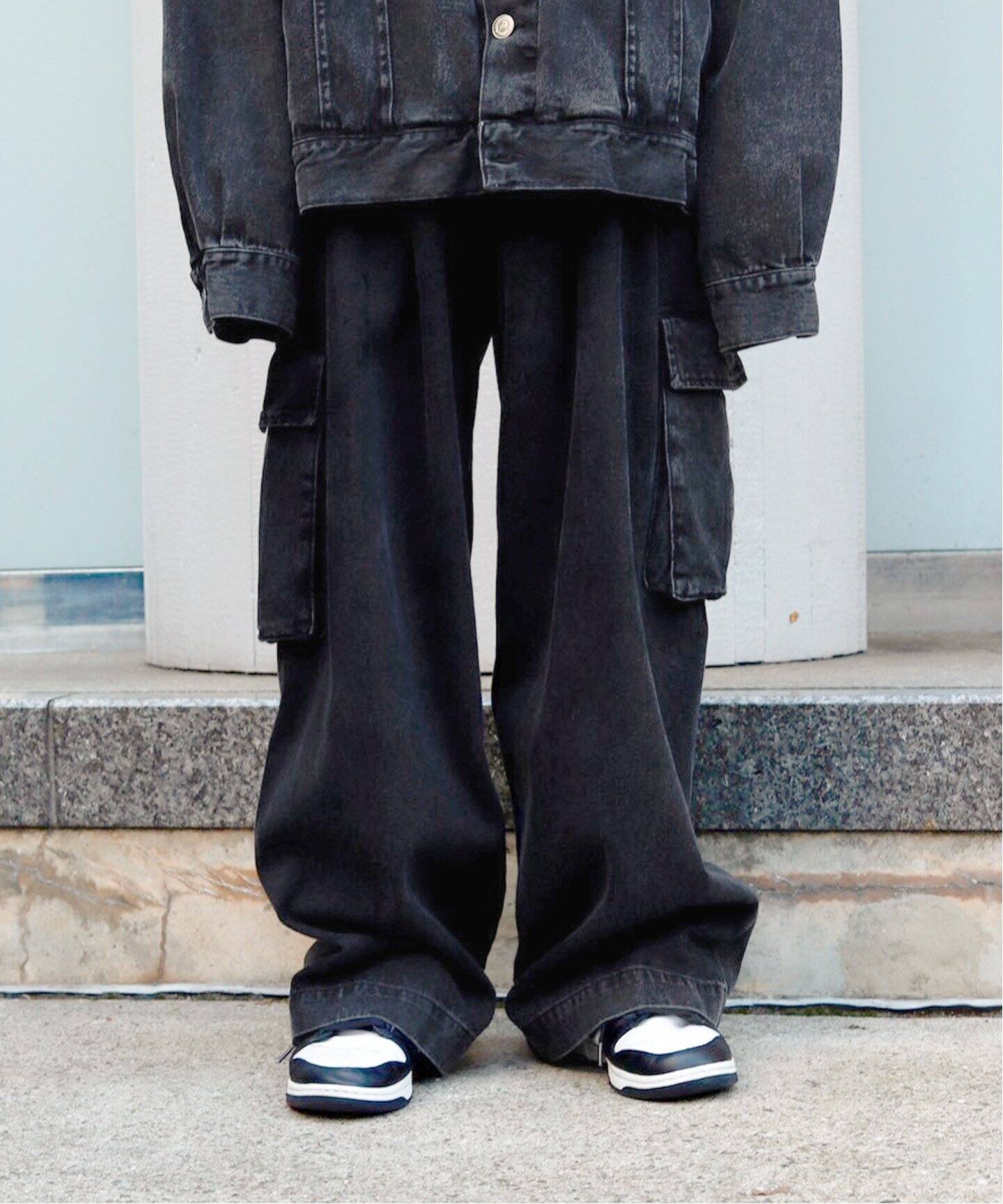 WILLY CHAVARRIA / ウィリー チャバリア】DENIM CARGO POCKET PANTS 