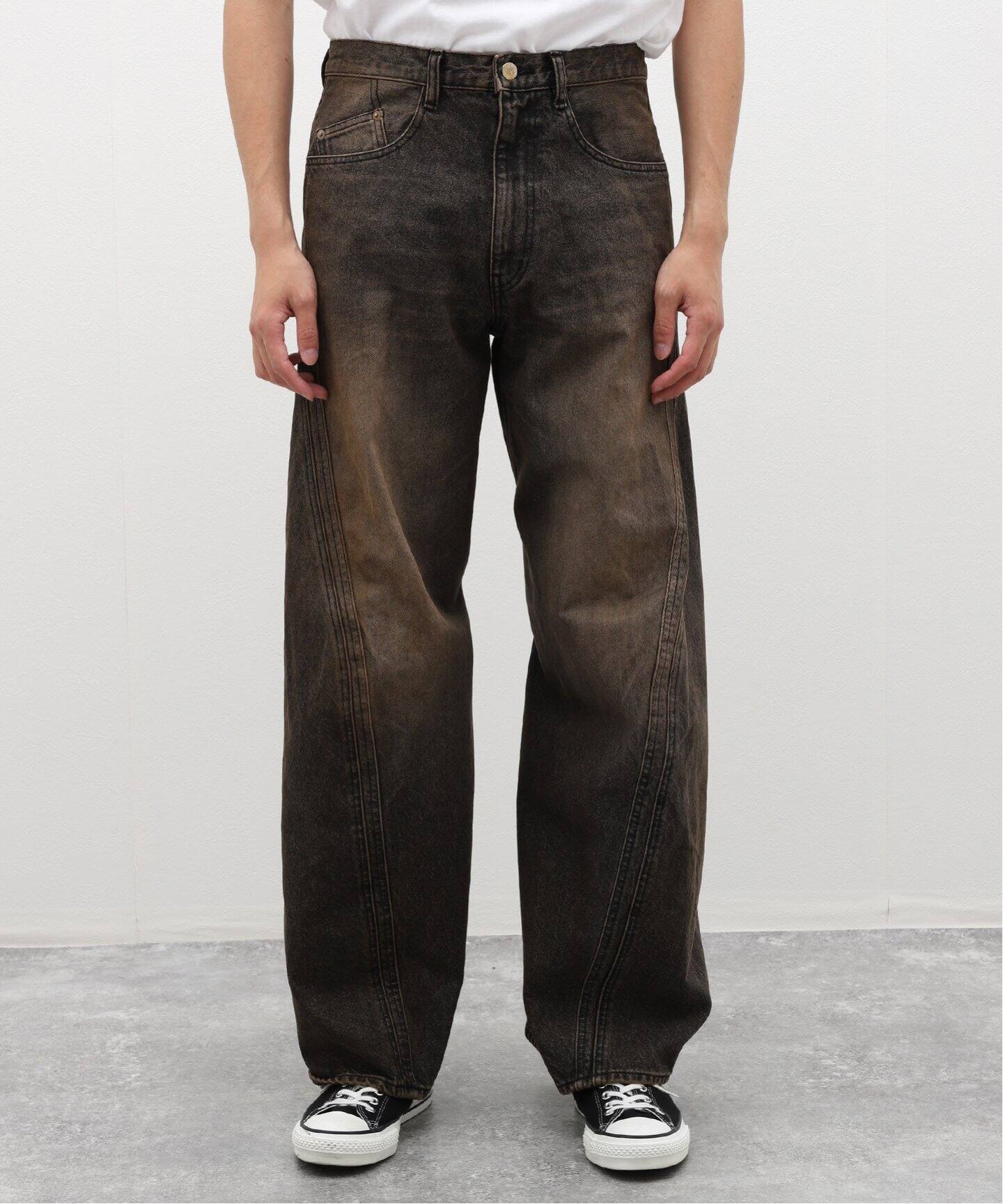 NVRFRGT / ネヴァーフォーゲット】3D TWISTED WIDE LEG JEANS MF.BLK 