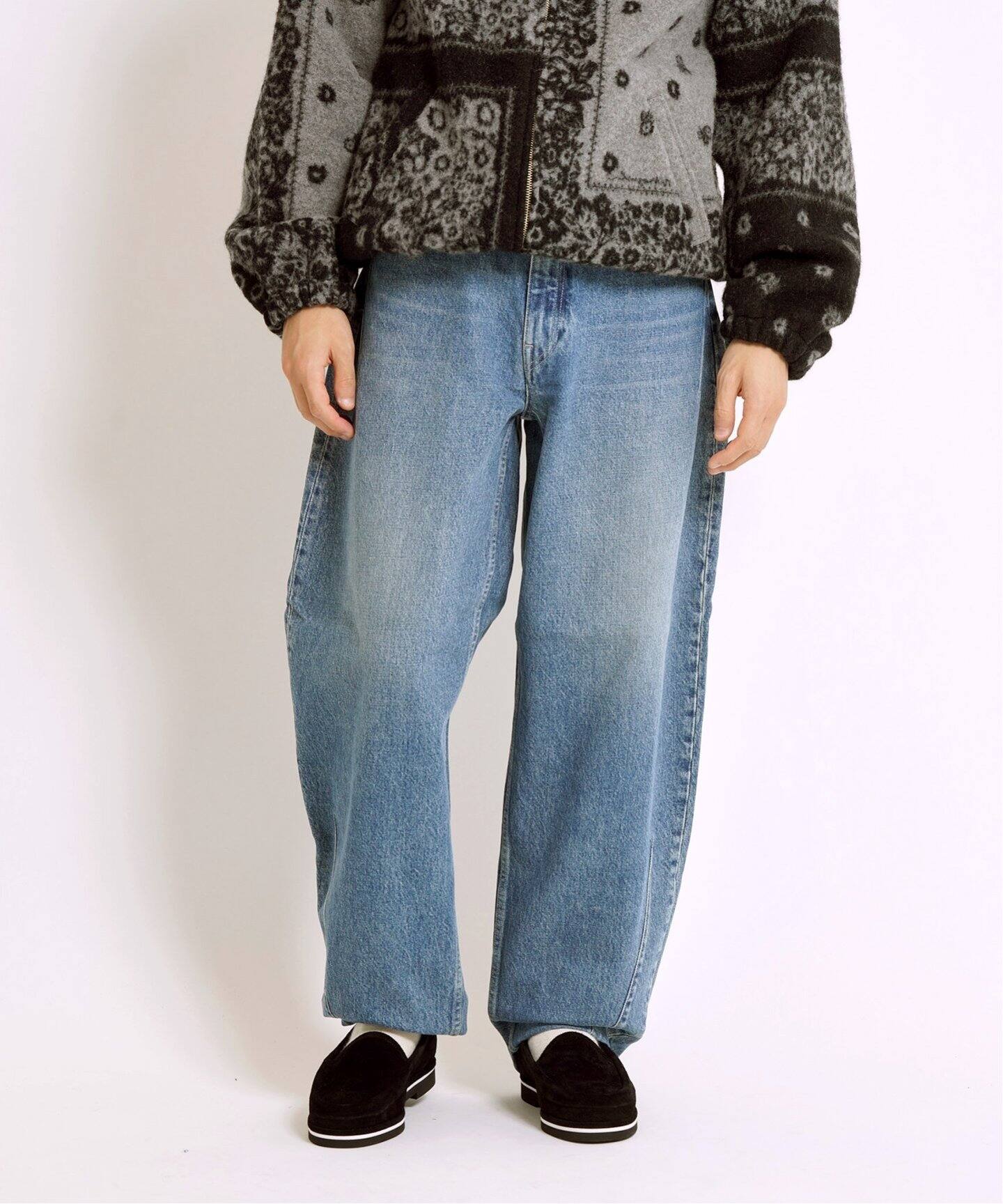 TANAKA / タナカ】TAPERED JEAN TROUSERS/MID BLUE（デニムパンツ 
