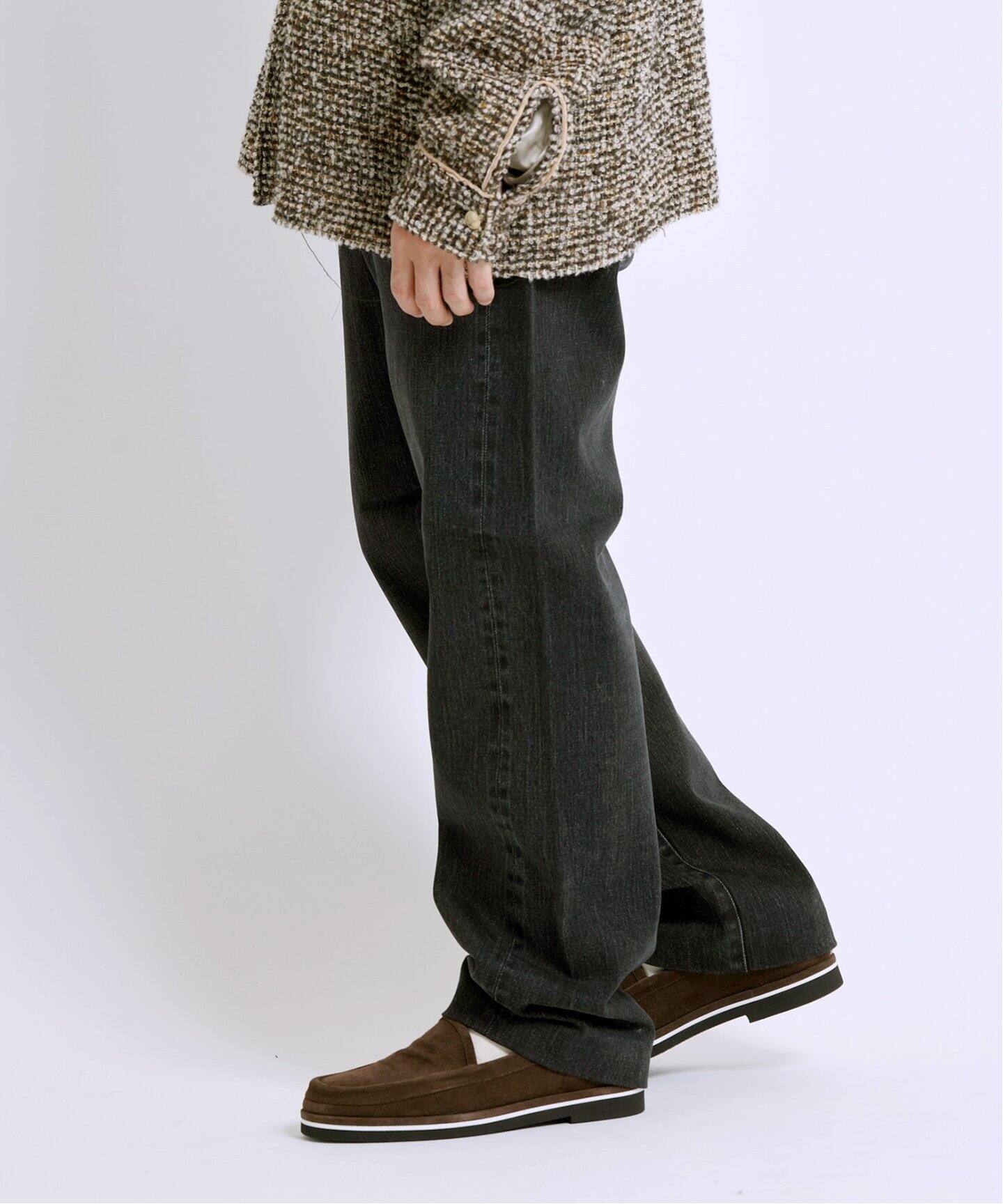 TANAKA / タナカ】STRAIGHT JEAN TROUSERS/BLACK（デニムパンツ 