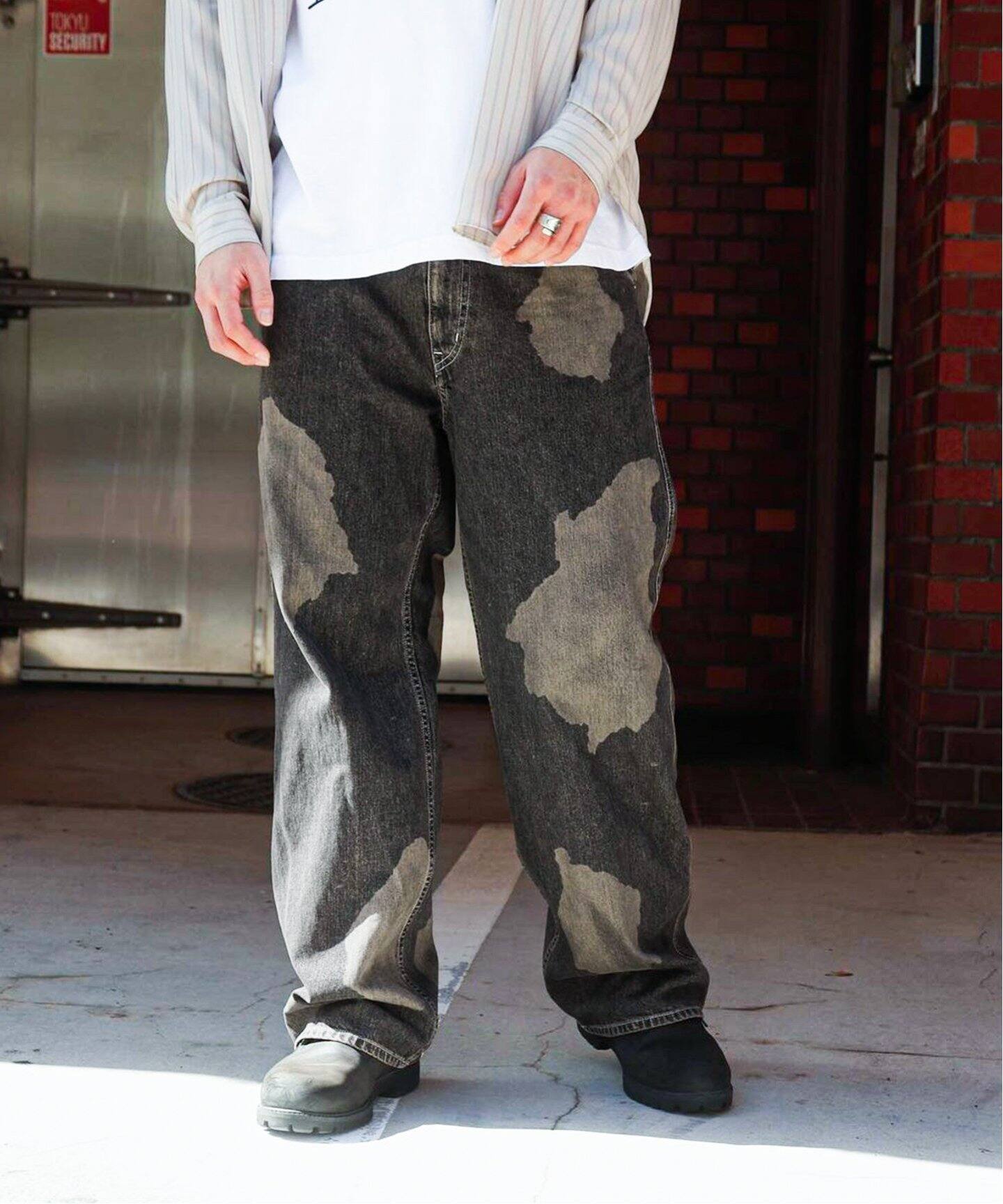 ENCOMING / インカミング】SPOTTED DENIM TROUSER（デニムパンツ 