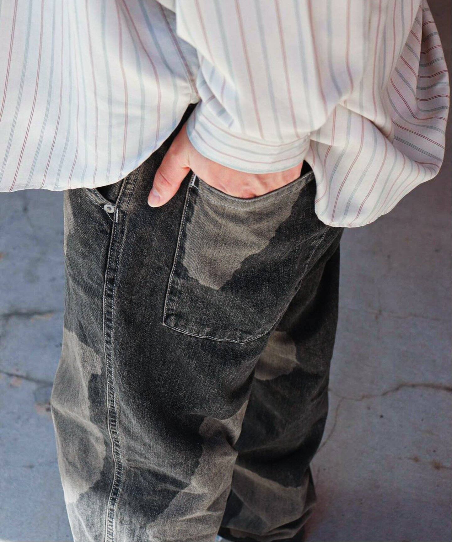 ENCOMING / インカミング】SPOTTED DENIM TROUSER（デニムパンツ 