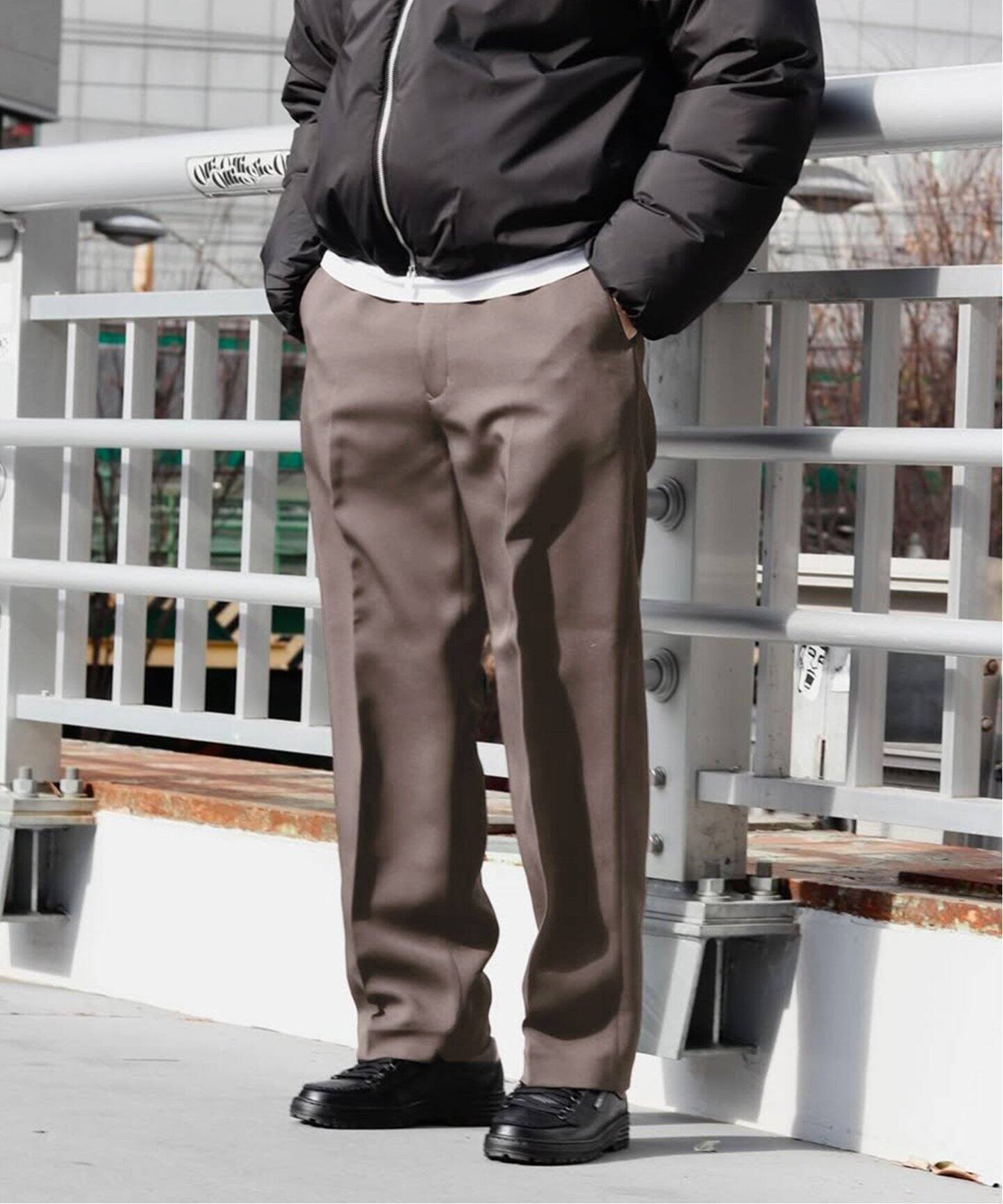 BAL × FARAH / バル × ファーラー】WOOL WIDE TAPERED EASY PANT 