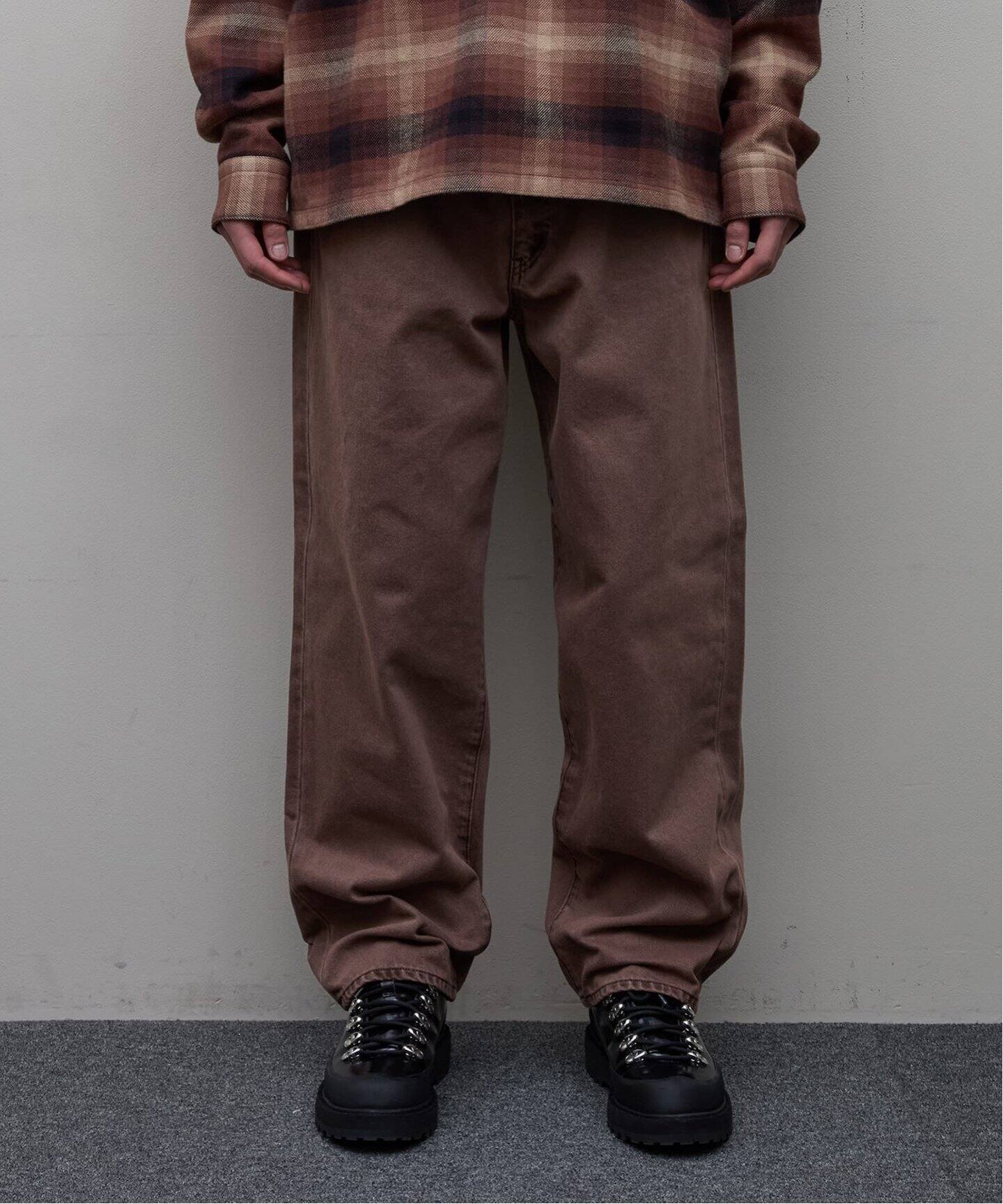 PIGMENT DYE FINX CORDUROY WIDE 5P 流せる PANTS