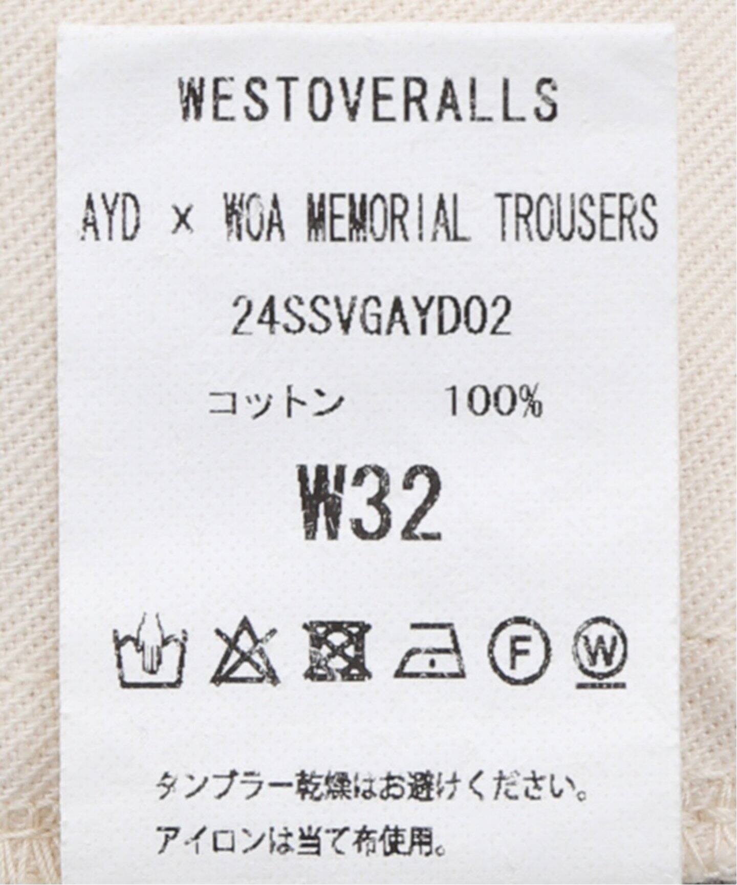 WESTOVERALLS × Are You Different】MEMORIAL TROUSERS（その他パンツ 