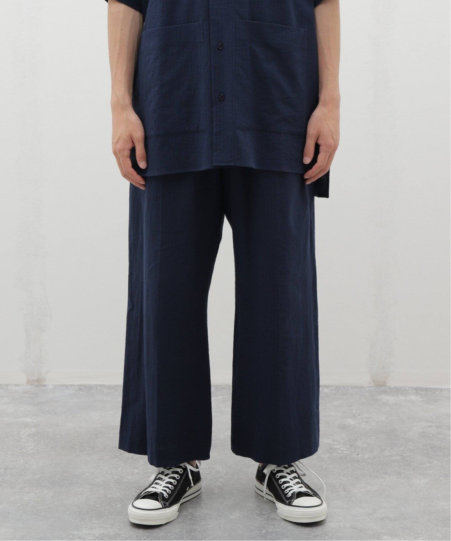 POSTELEGANT / ポステレガント Cotton Linen Stripe Wide Tro（その他  