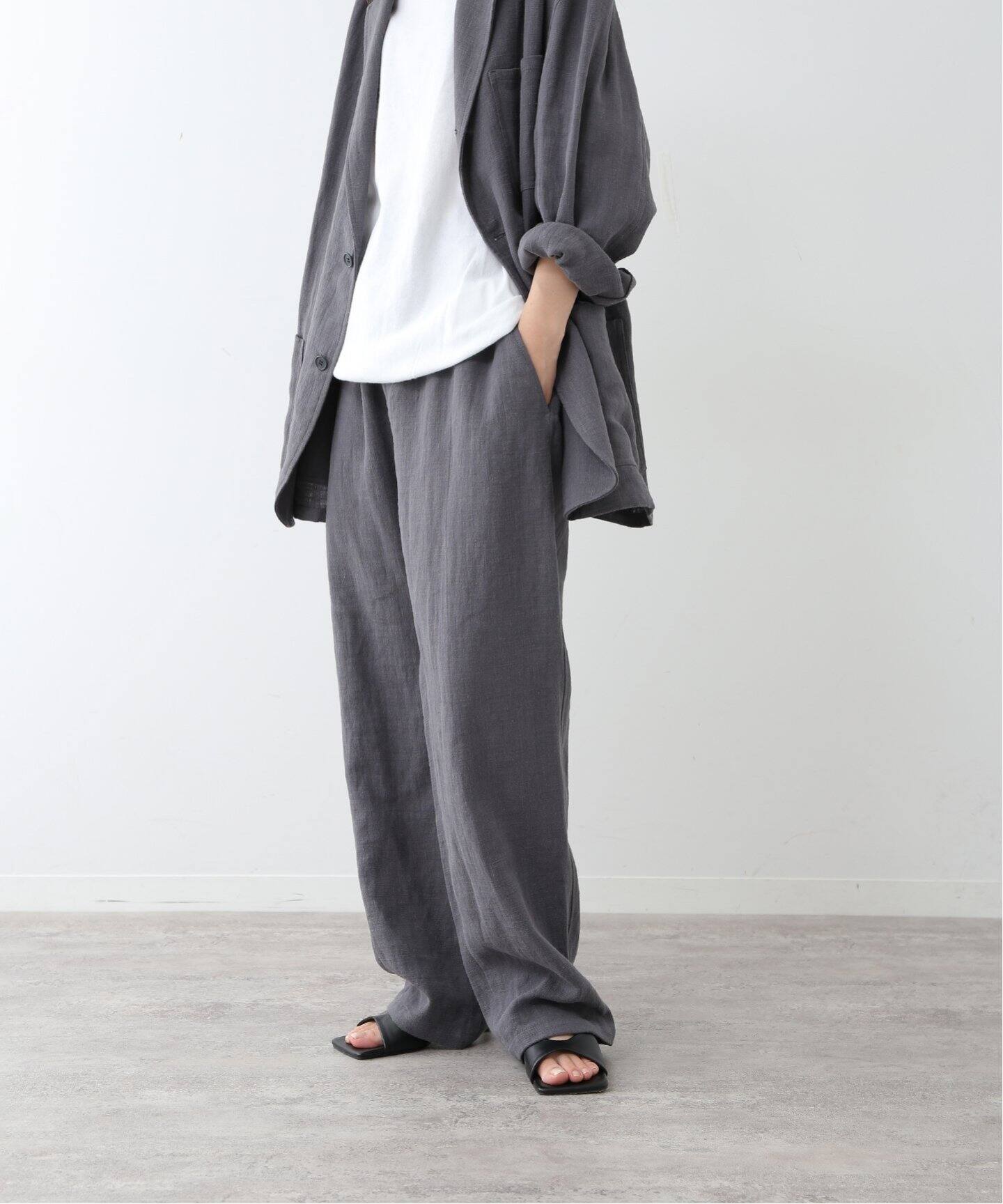 FOLL / フォル】charcoal washed easy pants（その他パンツ 