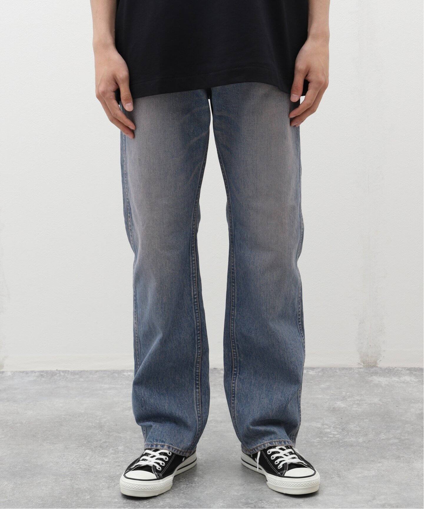 MASU BAGGY JEANS PINK INDIGO DENIM 46（PINK INDIGO 