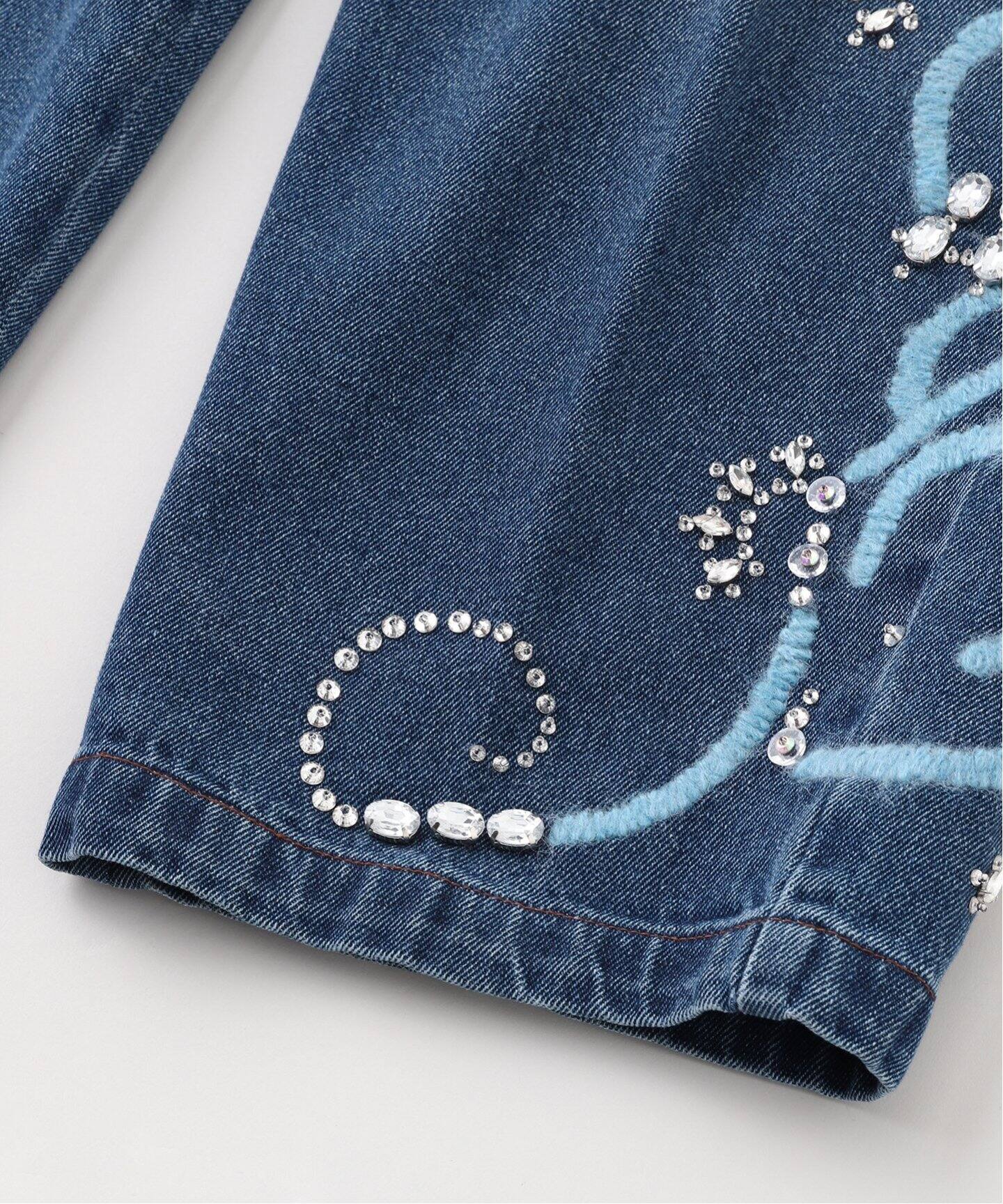 BLUEMARBLE / ブルーマーブル】 Baggy embroidered denim（デニム 