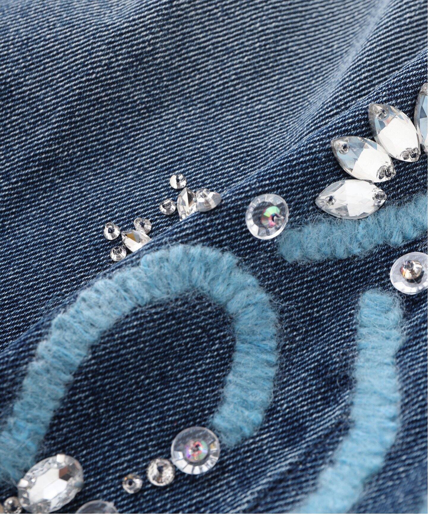 BLUEMARBLE / ブルーマーブル】 Baggy embroidered denim（デニム 
