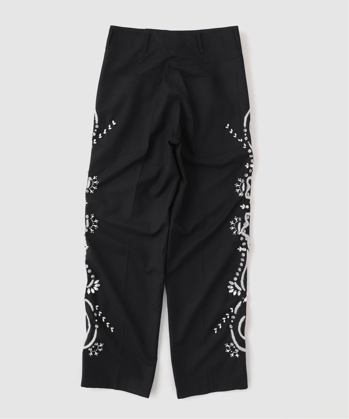 BLUEMARBLE / ブルーマーブル】Embroidered pants in wool（スラックス 