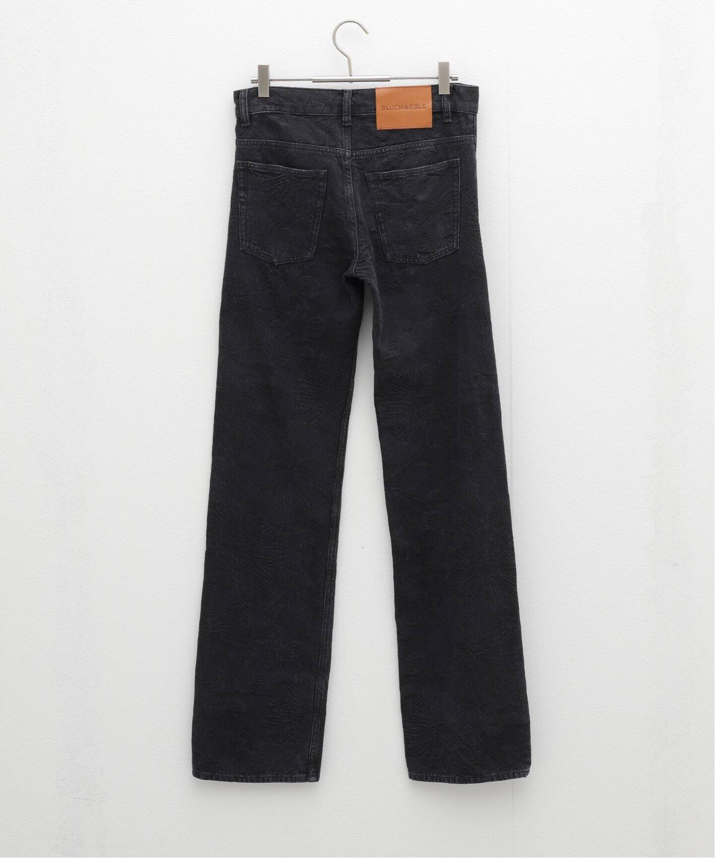 BLUEMARBLE / ブルーマーブル】 Denim jaquard bootcut jeans（デニム  
