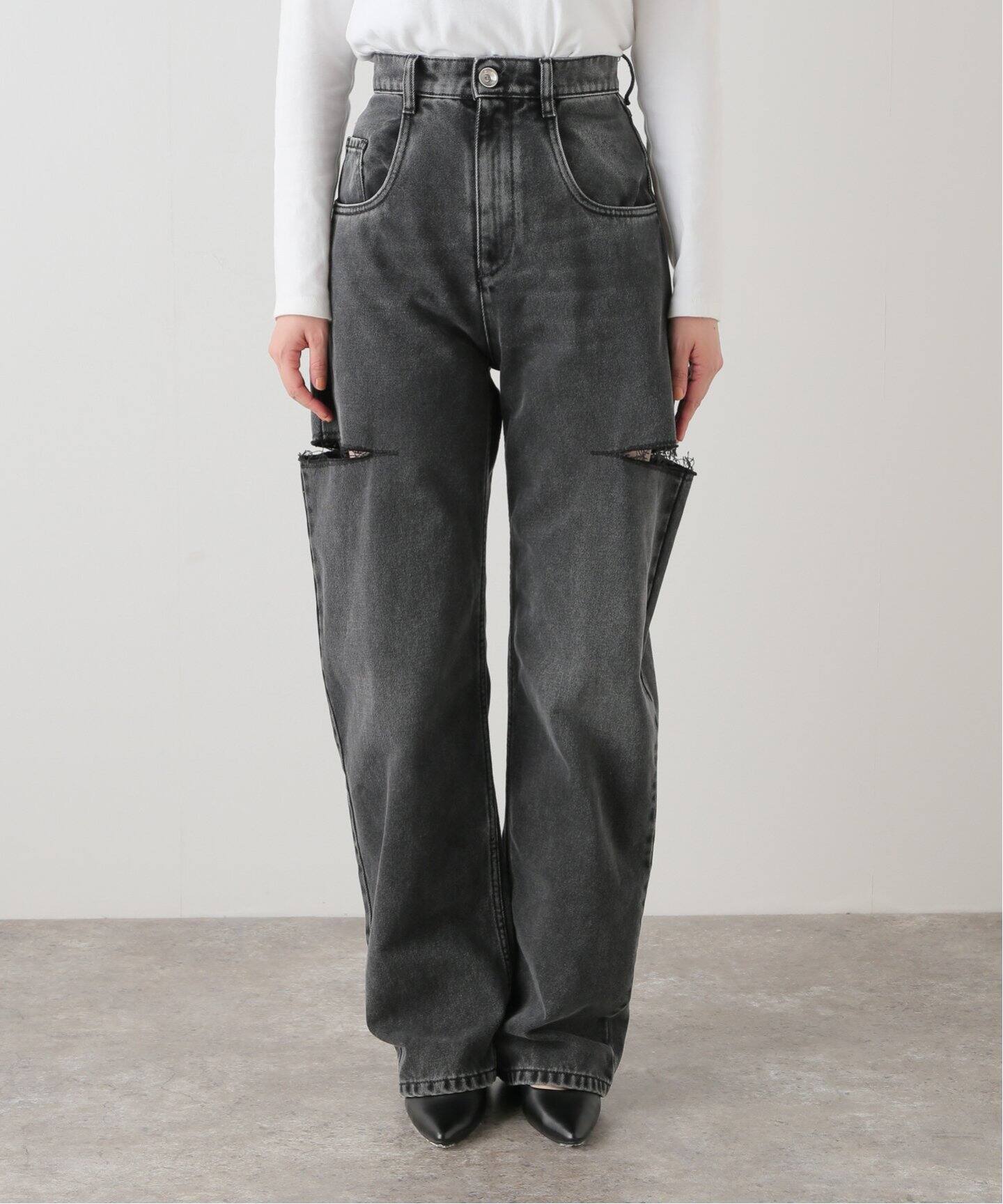 新品マルジェラスラッシュデニムパンツMaison Margiela 