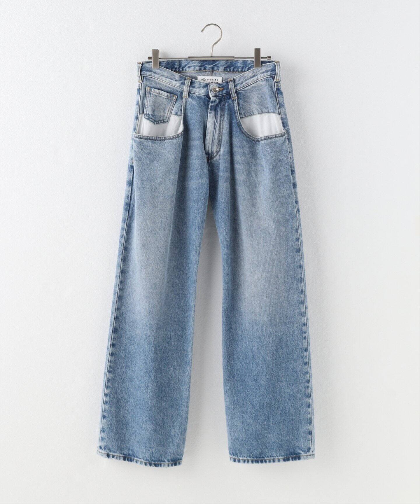 MAISON MARGIELA 】ストレートジーンズ コントラストポケット付き  