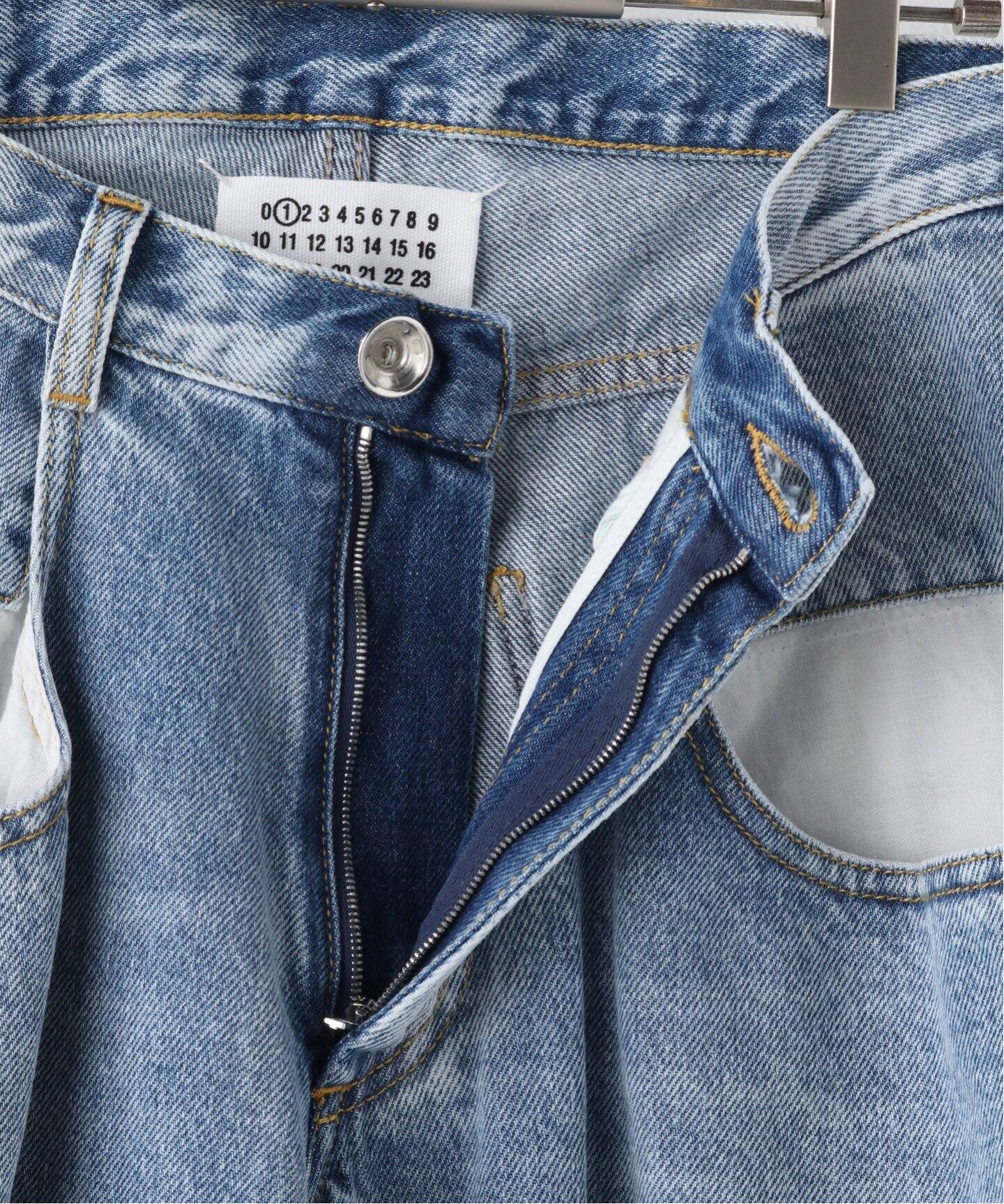 MAISON MARGIELA 】ストレートジーンズ コントラストポケット付き 