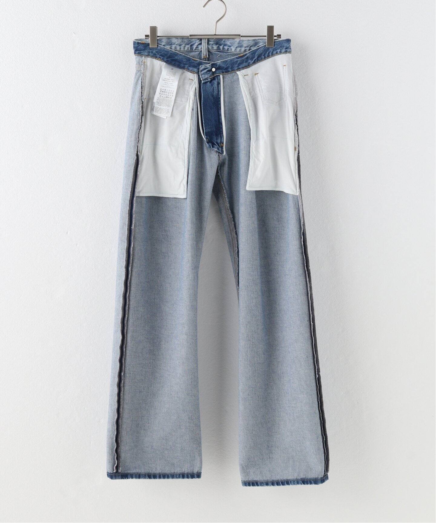 MAISON MARGIELA 】ストレートジーンズ コントラストポケット付き 