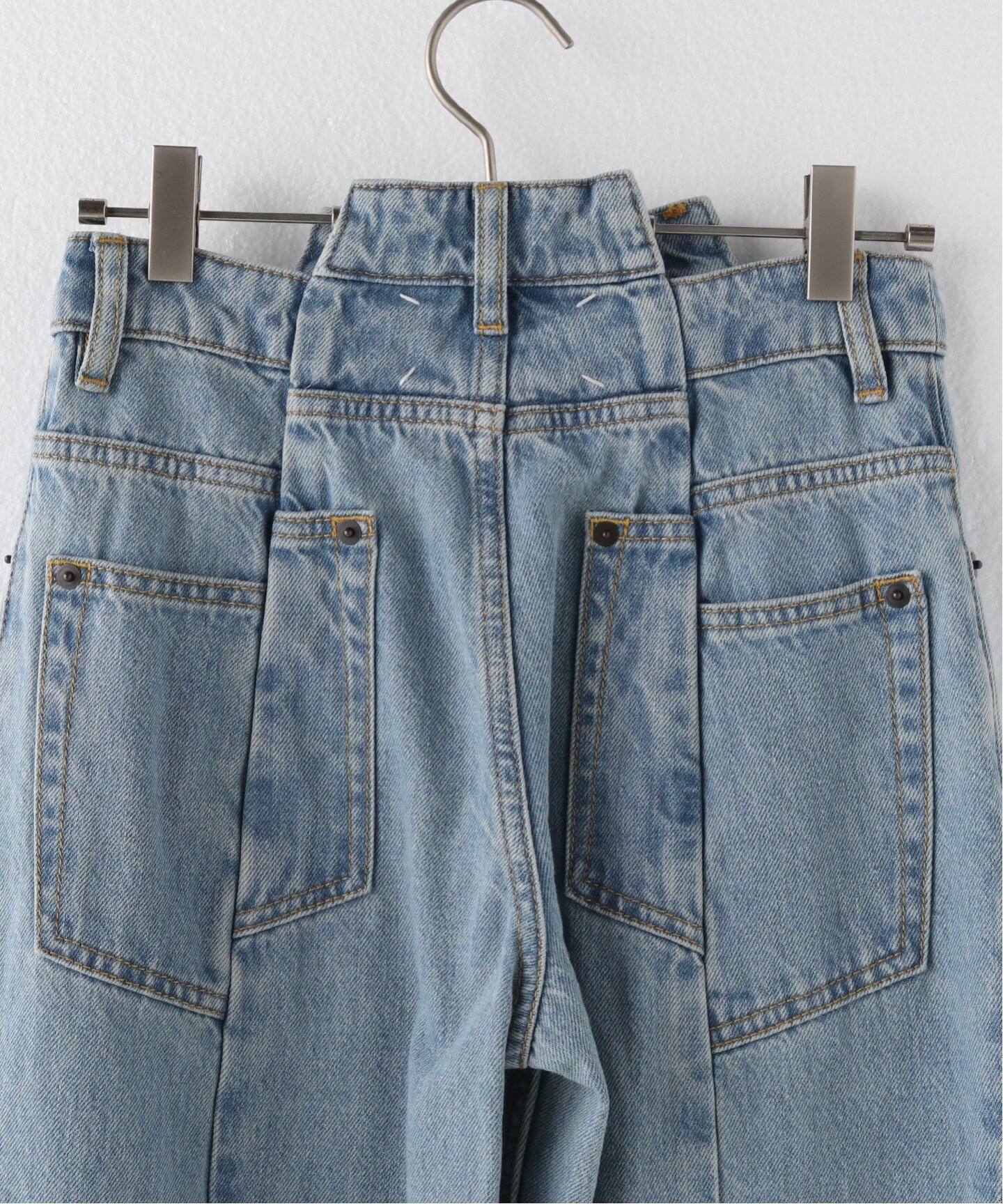 Maison Margiela カットアウトウエストジーンズ ◇Maison Margiela◇ カットアウト ハイウエストジーンズ ワイド